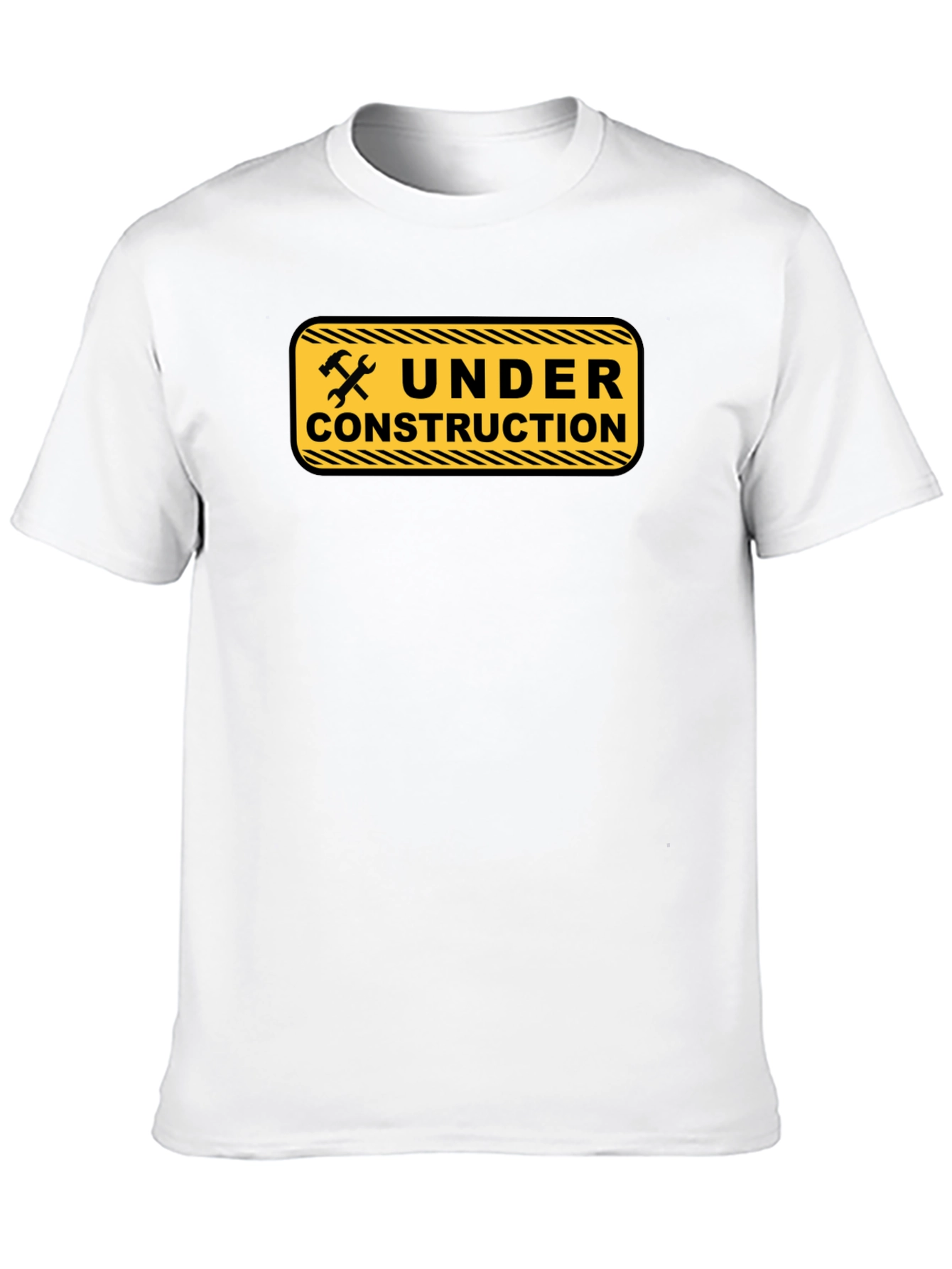 Under Construction Graphic Tee - Black Cotton Casual Wear