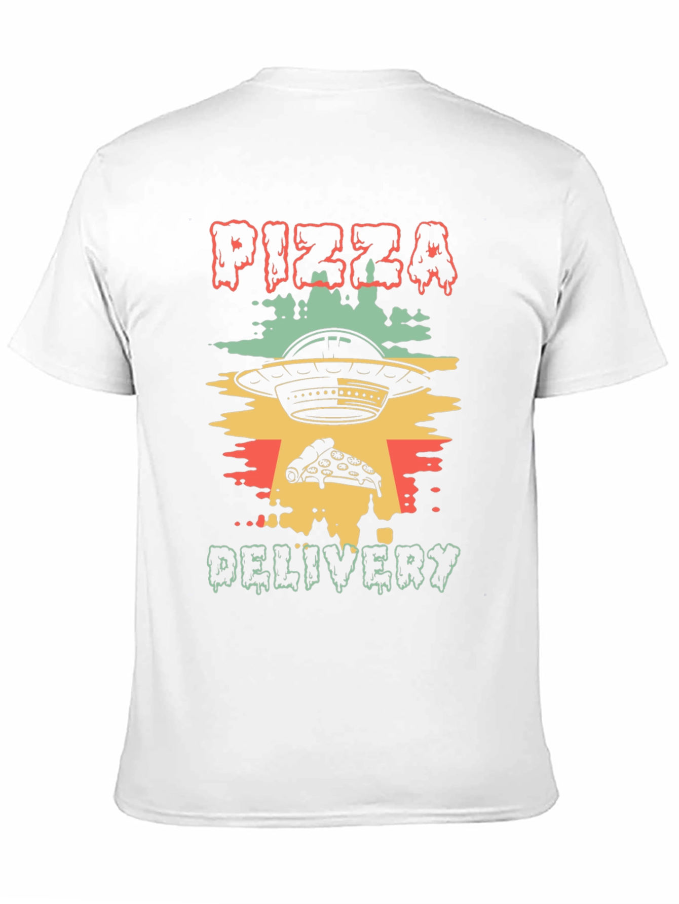 Pizza Delivery UFO Graphic Tee - Unique Design