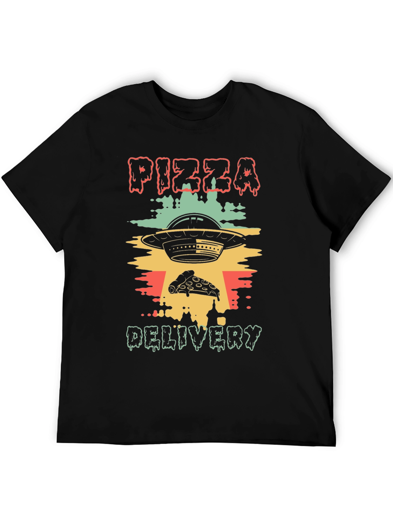 Pizza Delivery UFO Graphic Tee - Unique Design