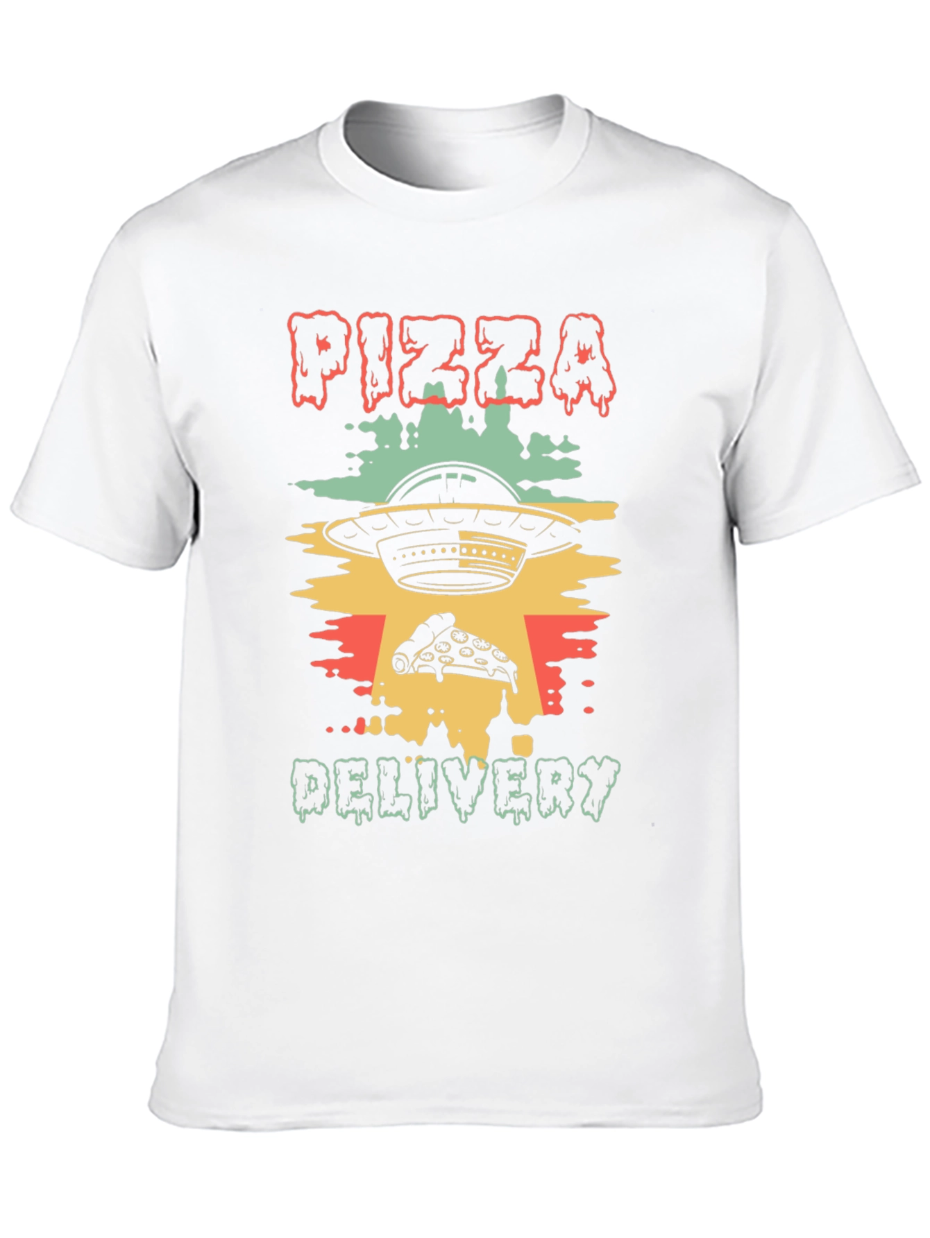 Pizza Delivery UFO Graphic Tee - Unique Design