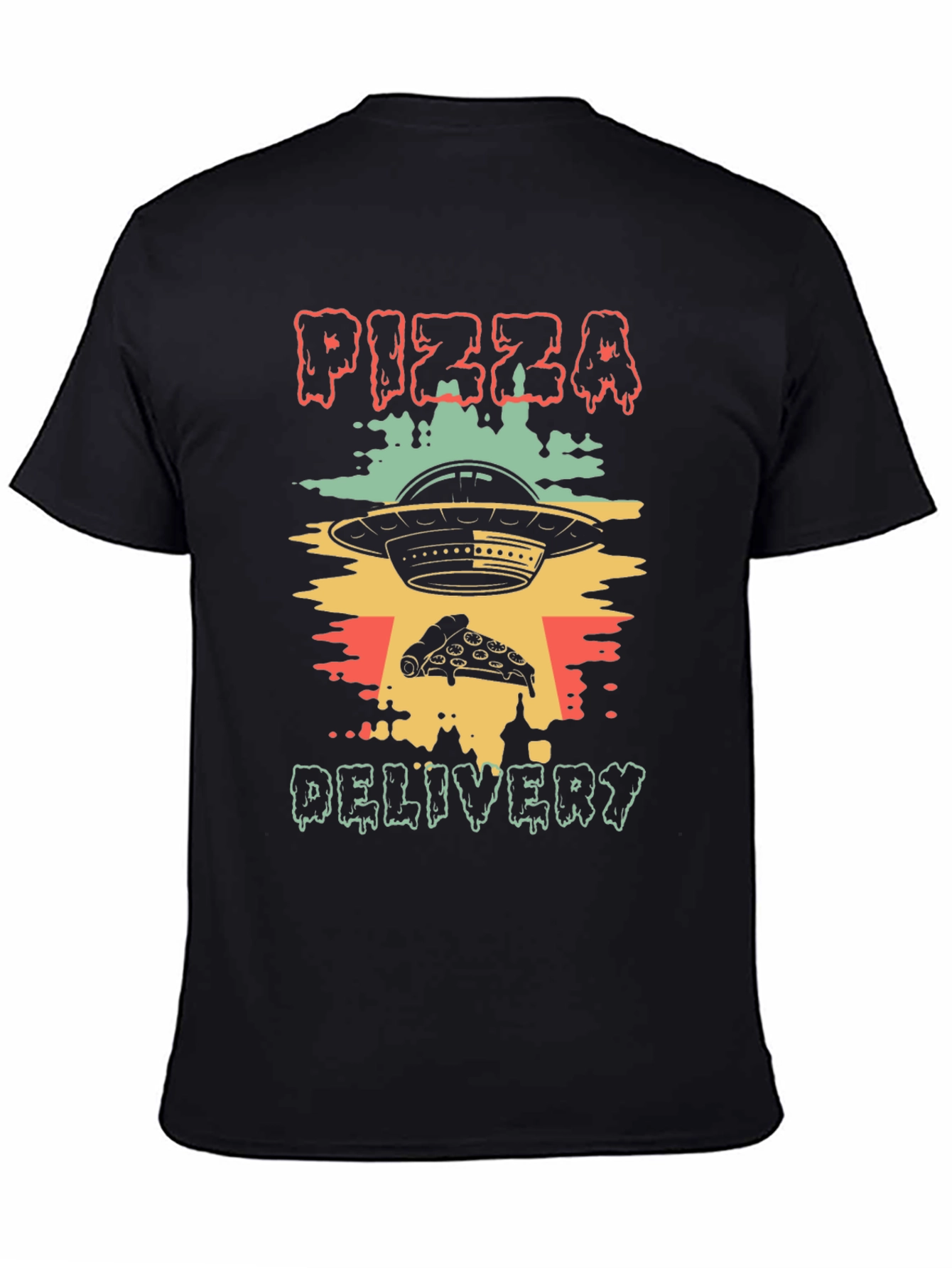 Pizza Delivery UFO Graphic Tee - Unique Design