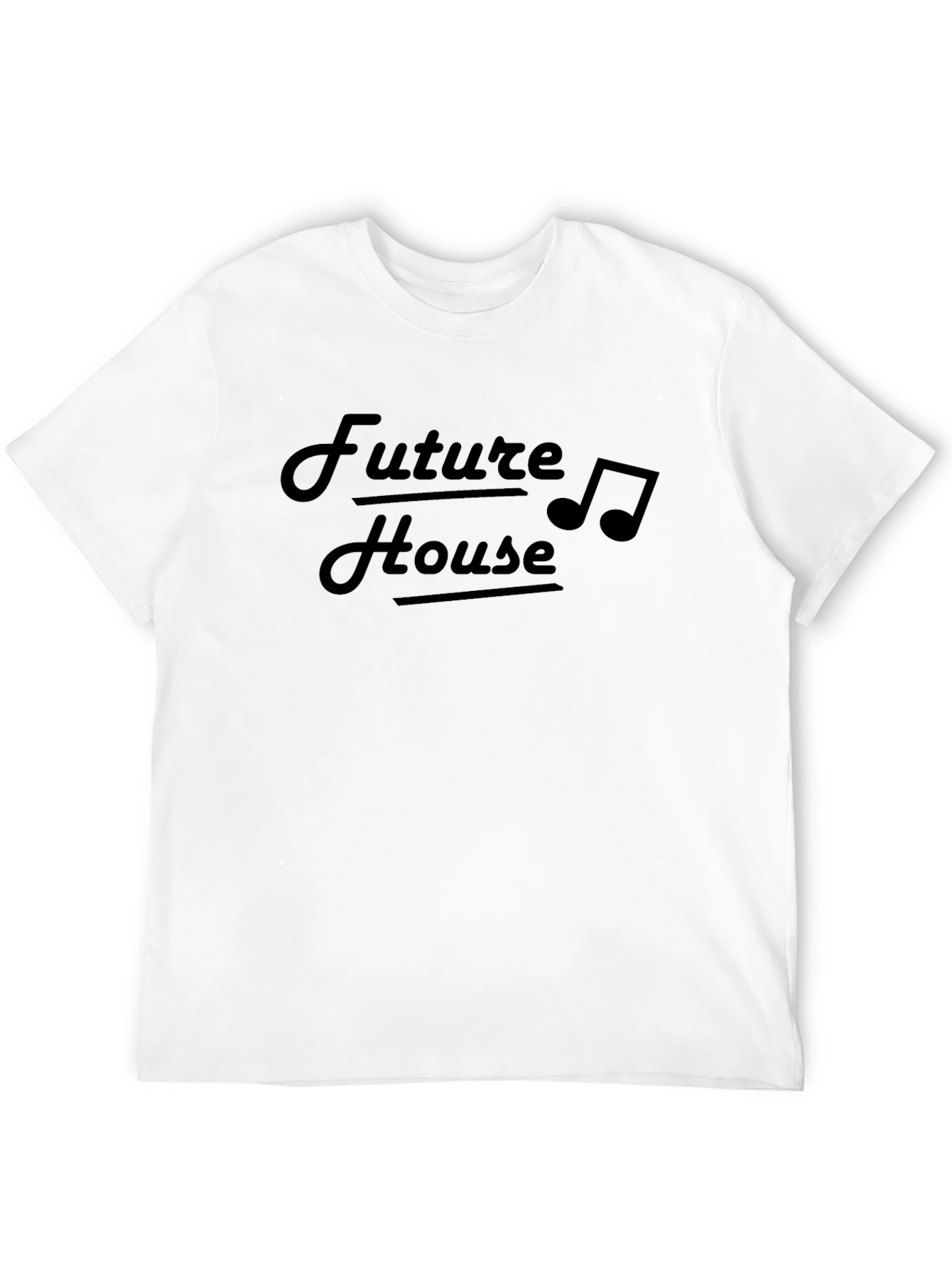 Future House Music Tee - Black Graphic T-Shirt