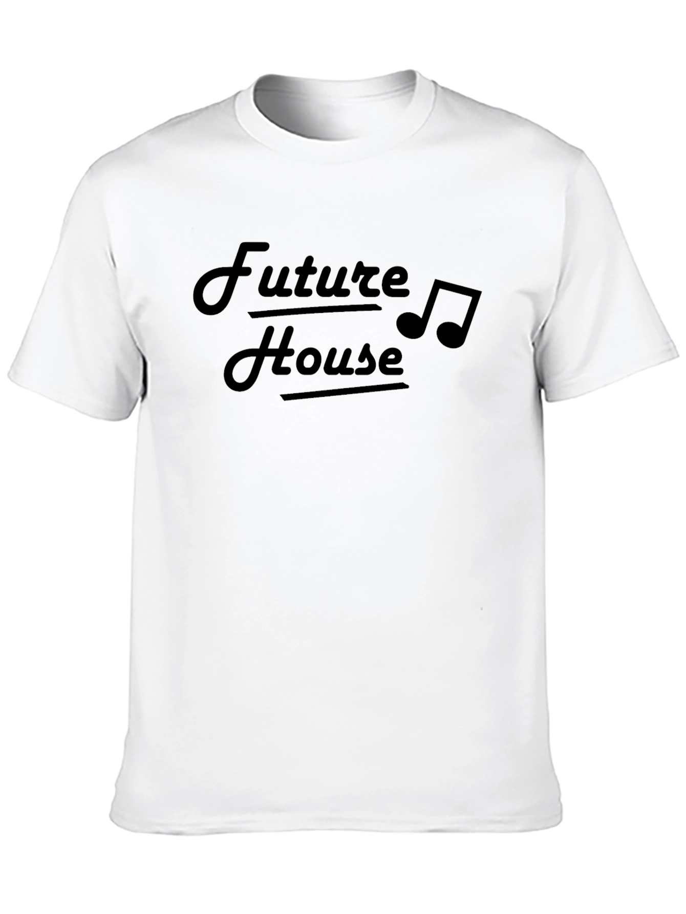 Future House Music Tee - Black Graphic T-Shirt
