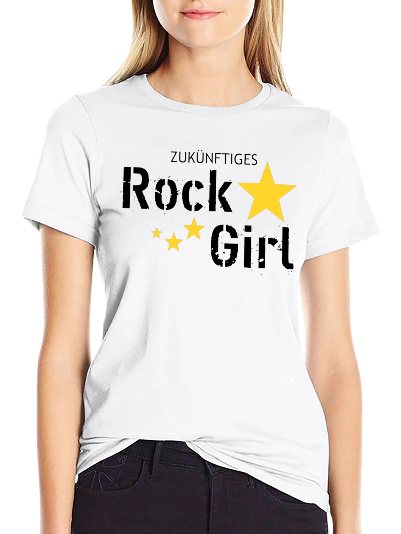 Future Rock Girl Black Graphic Tee