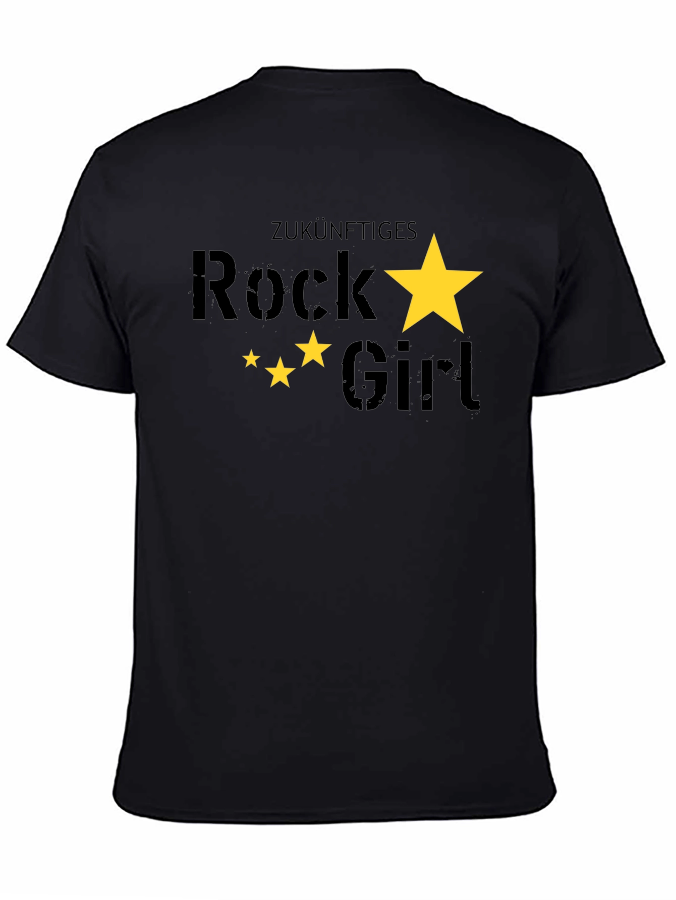 Future Rock Girl Black Graphic Tee