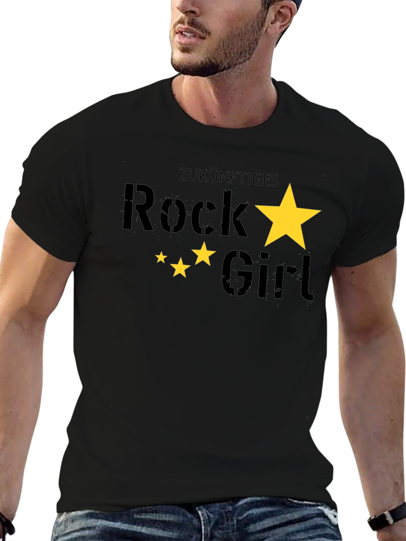 Future Rock Girl Black Graphic Tee