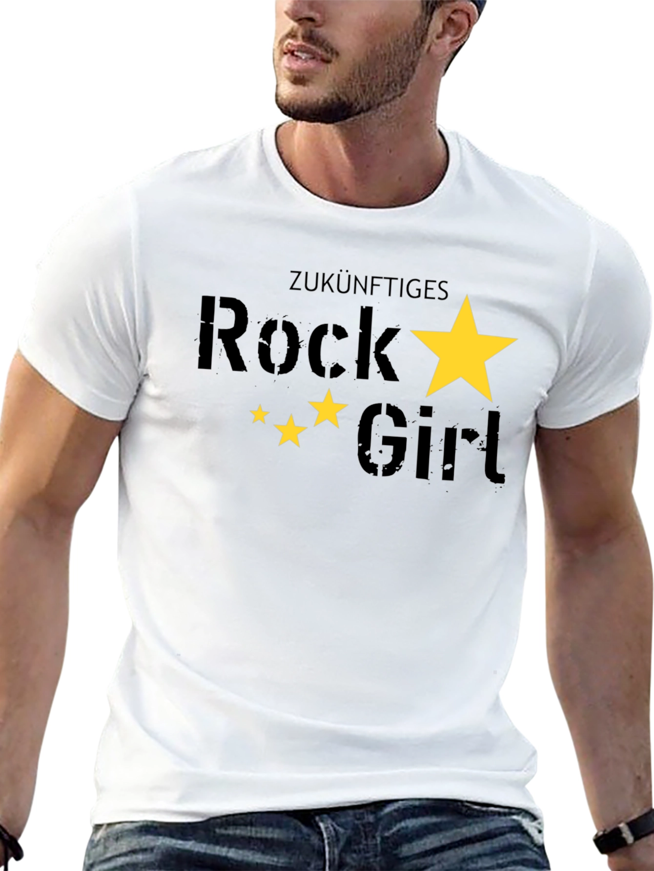 Future Rock Girl Black Graphic Tee
