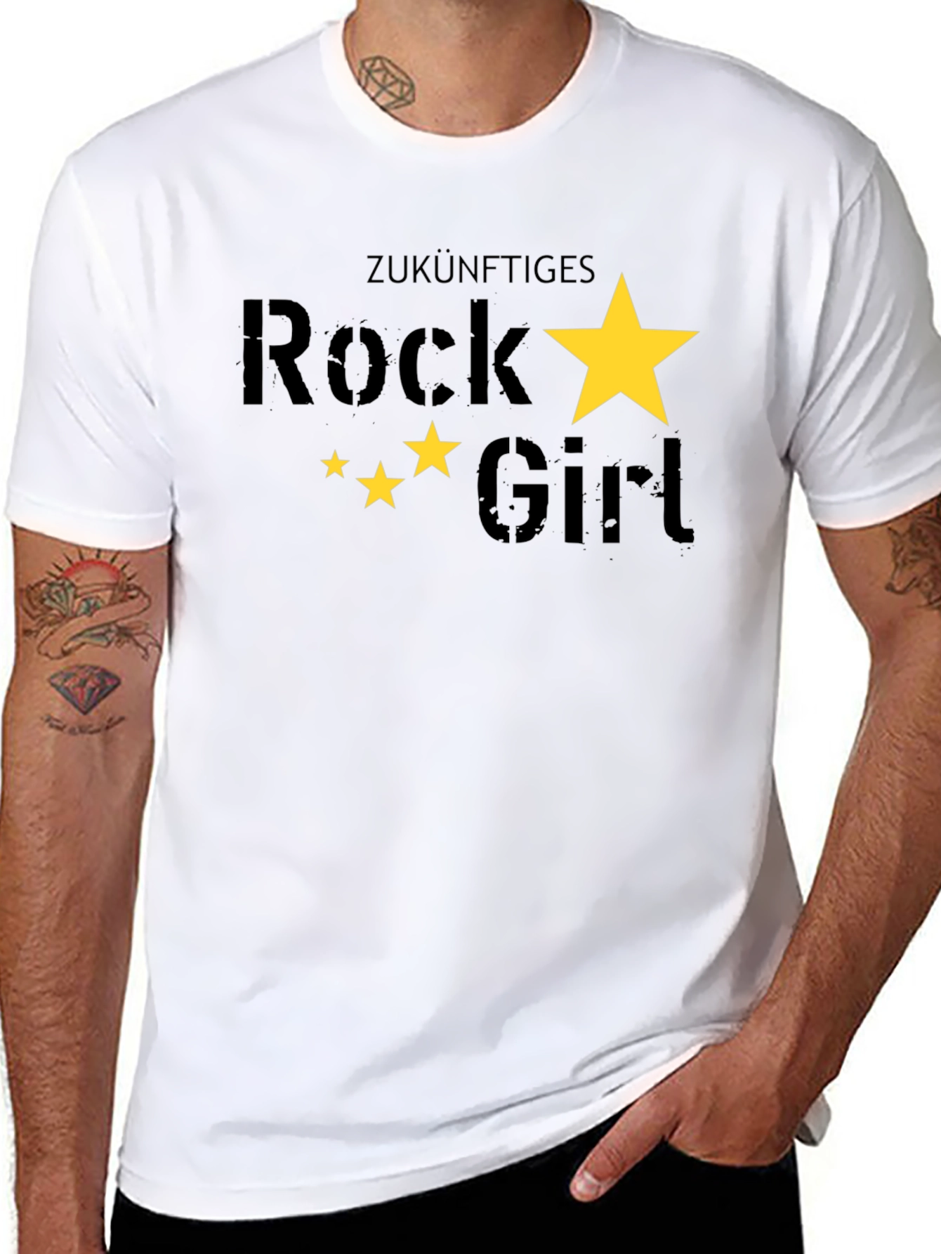 Future Rock Girl Black Graphic Tee