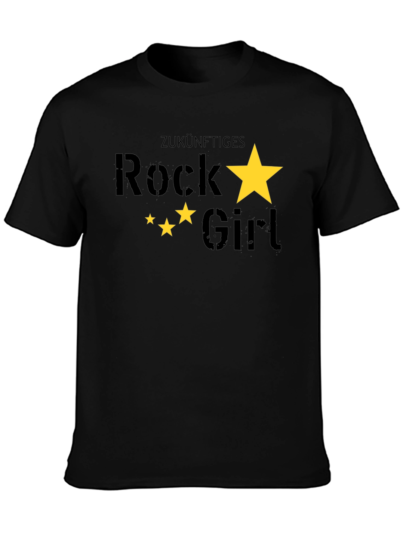 Future Rock Girl Black Graphic Tee