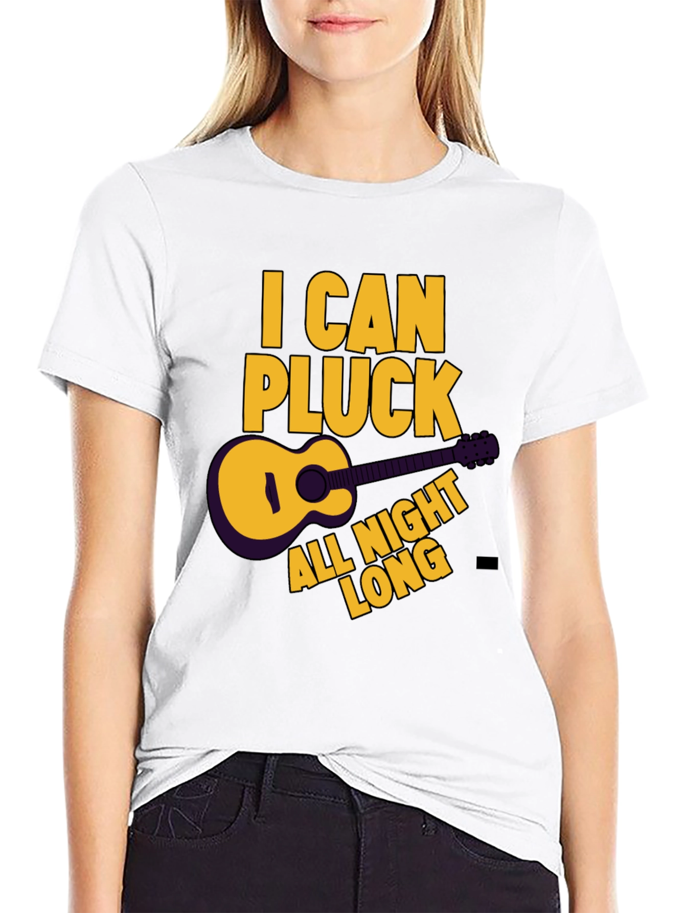 I Can Pluck All Night Long Black T-Shirt