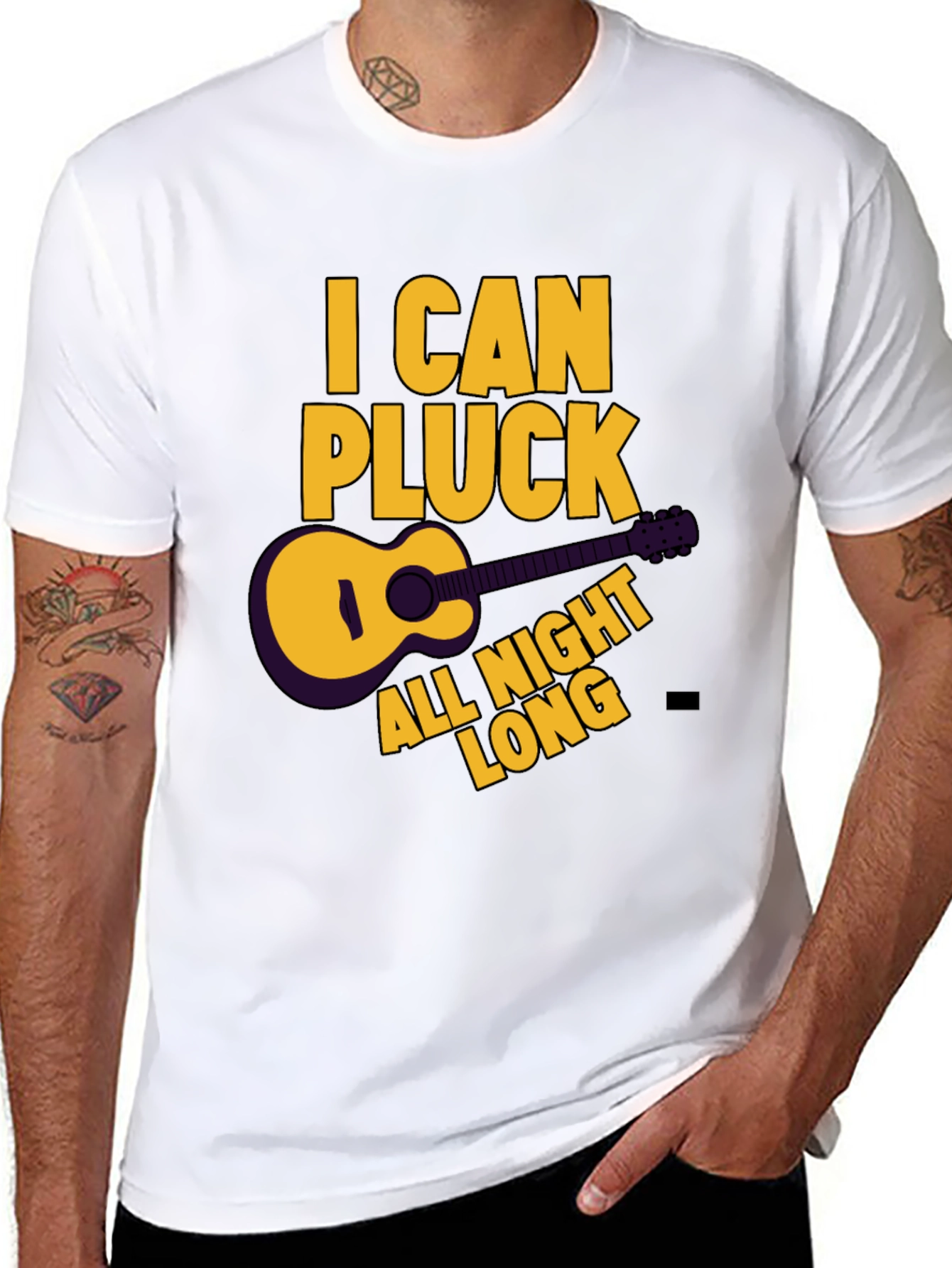 I Can Pluck All Night Long Black T-Shirt