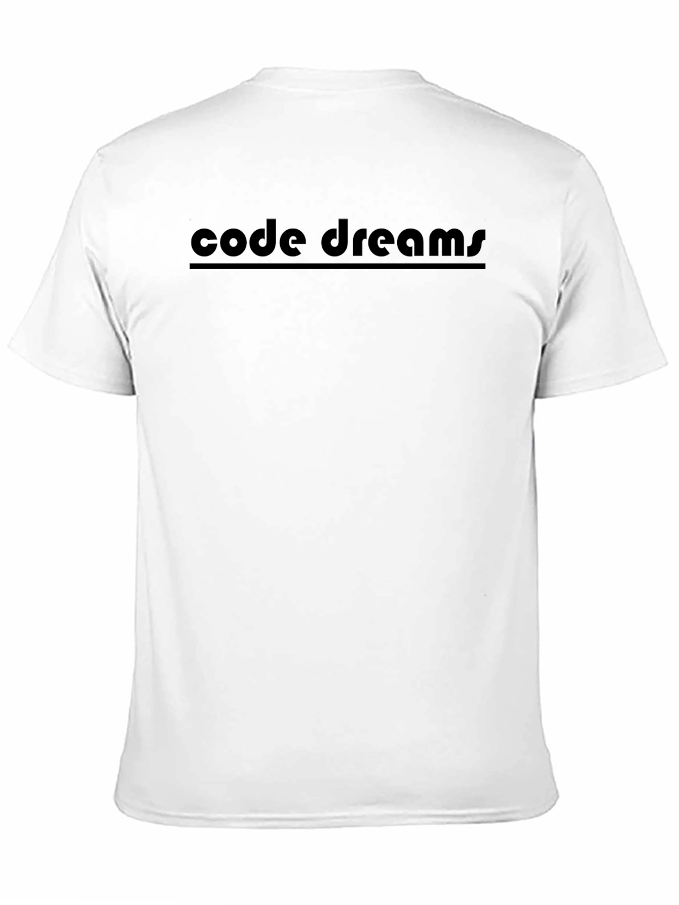 Code Dreams Graphic Tee - Black Cotton Casual T-Shirt