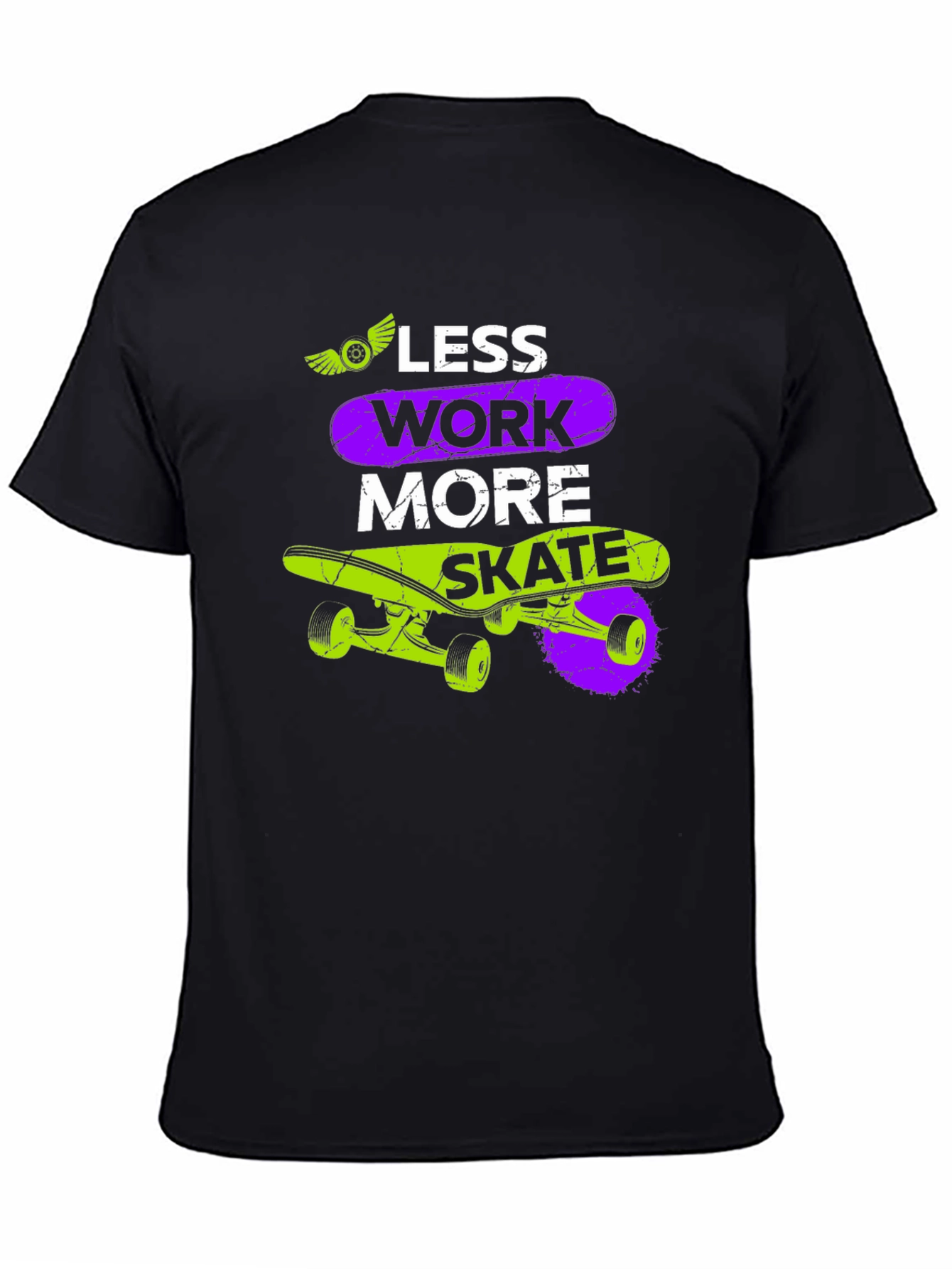 Less Work More Skate Graphic T-Shirt