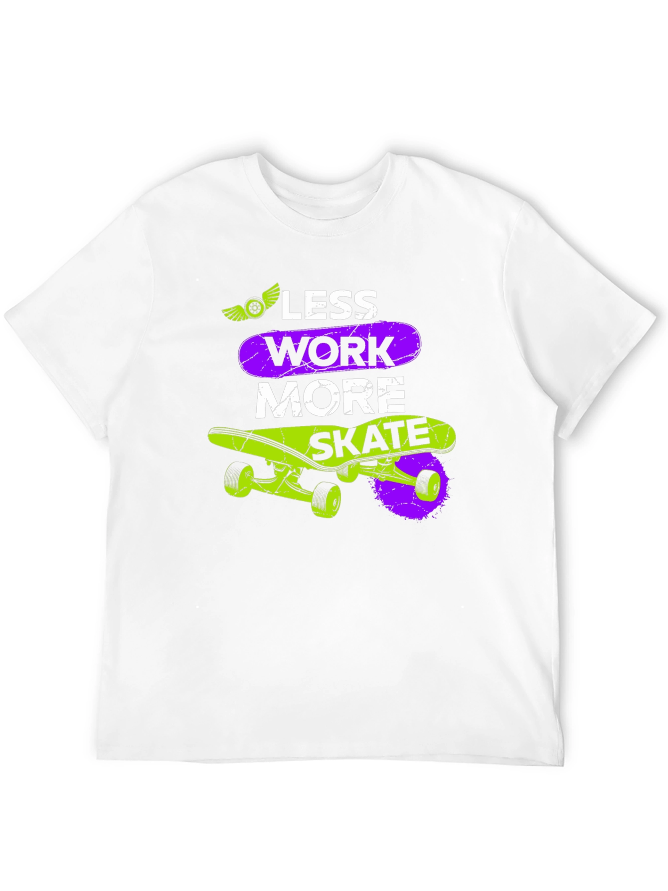 Less Work More Skate Graphic T-Shirt