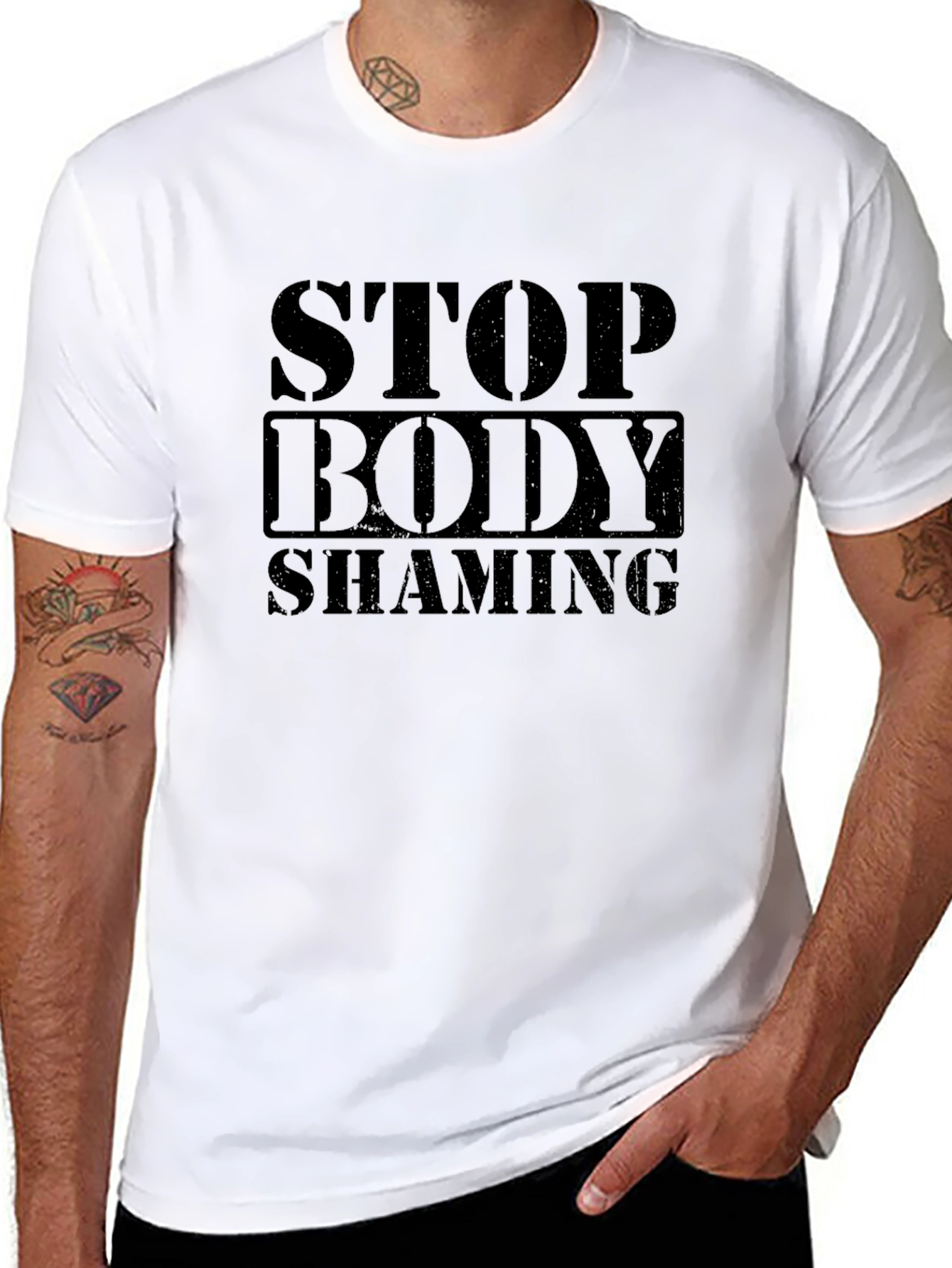 Stop Body Shaming Black T-Shirt