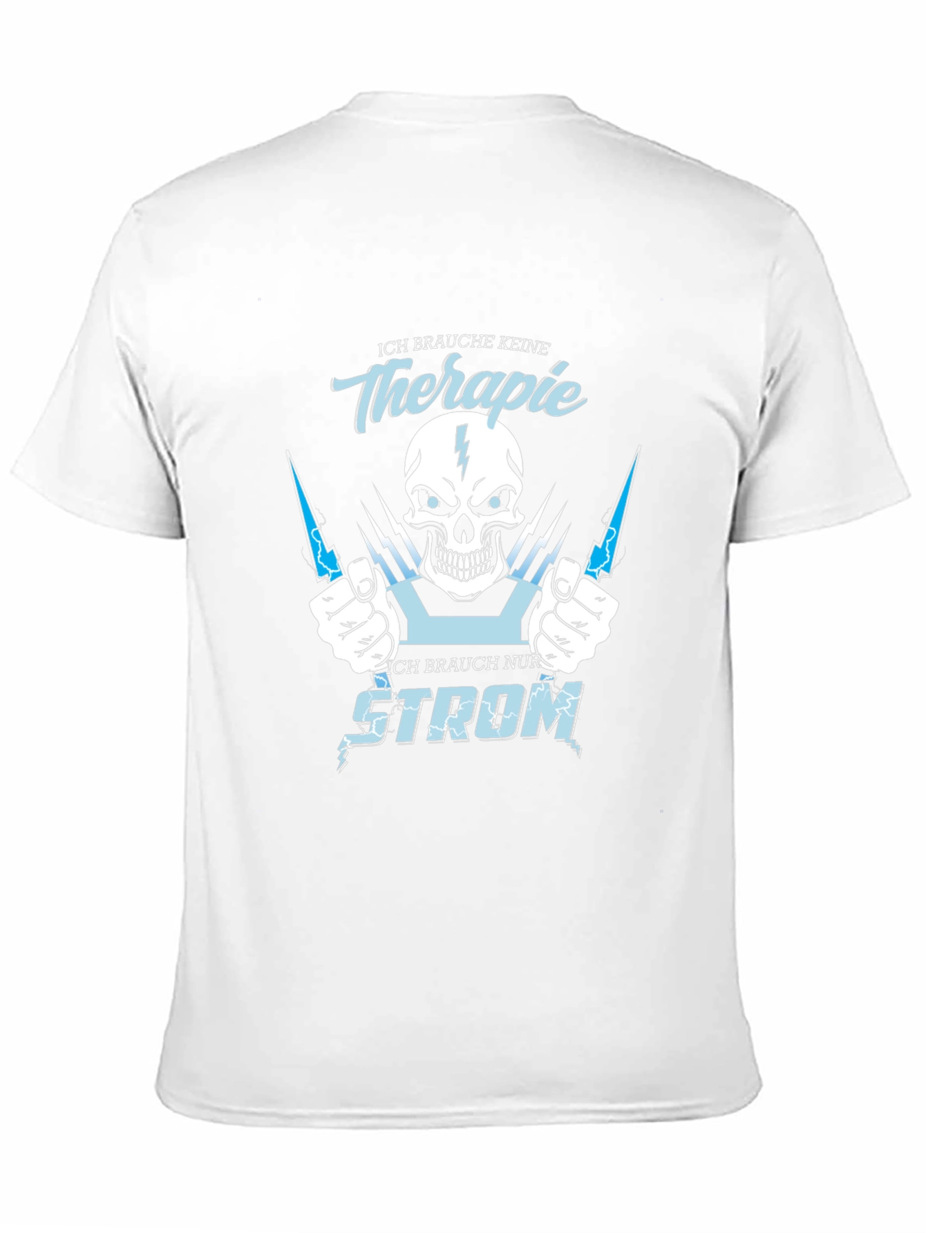 Ich Brauche Strom Graphic Tee - Black Cotton Shirt