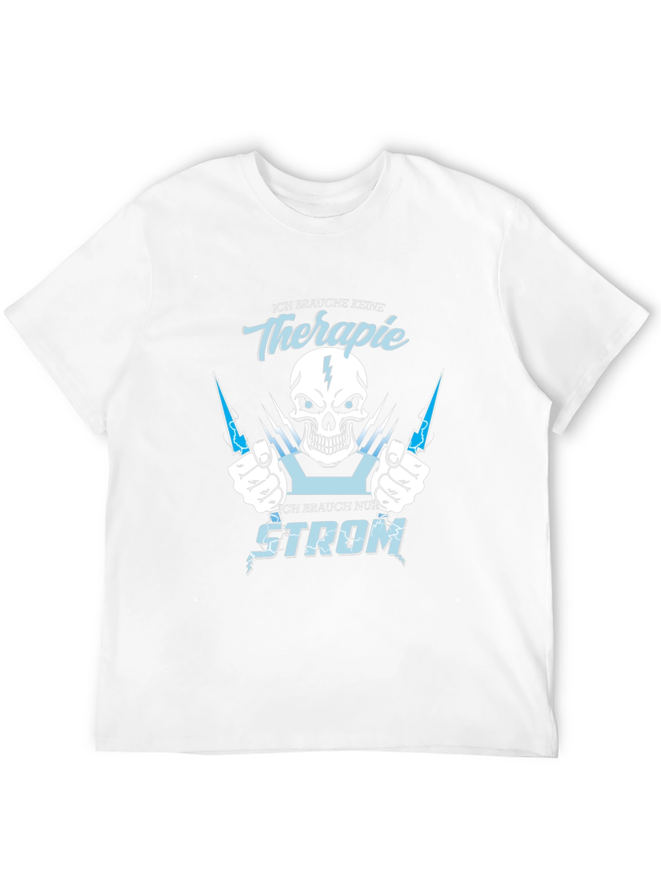 Ich Brauche Strom Graphic Tee - Black Cotton Shirt