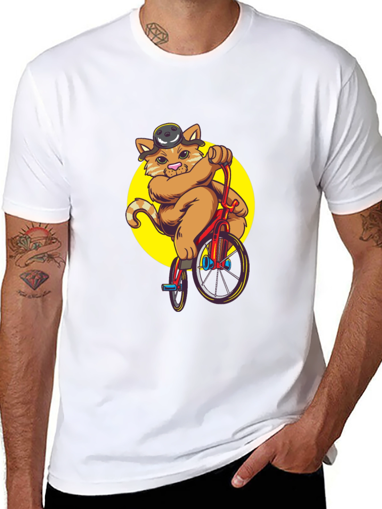 Cat Riding Bicycle T-Shirt