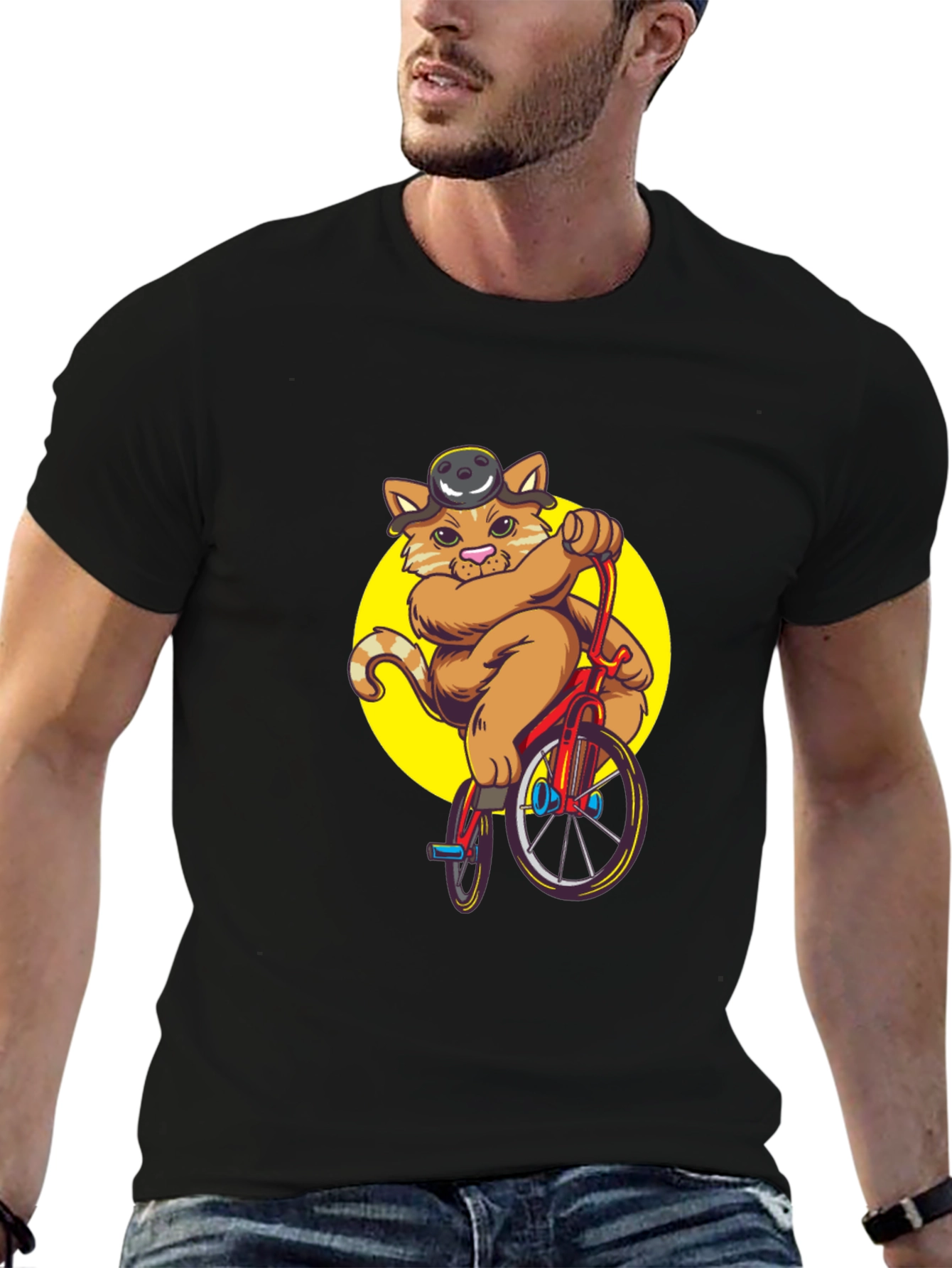 Cat Riding Bicycle T-Shirt