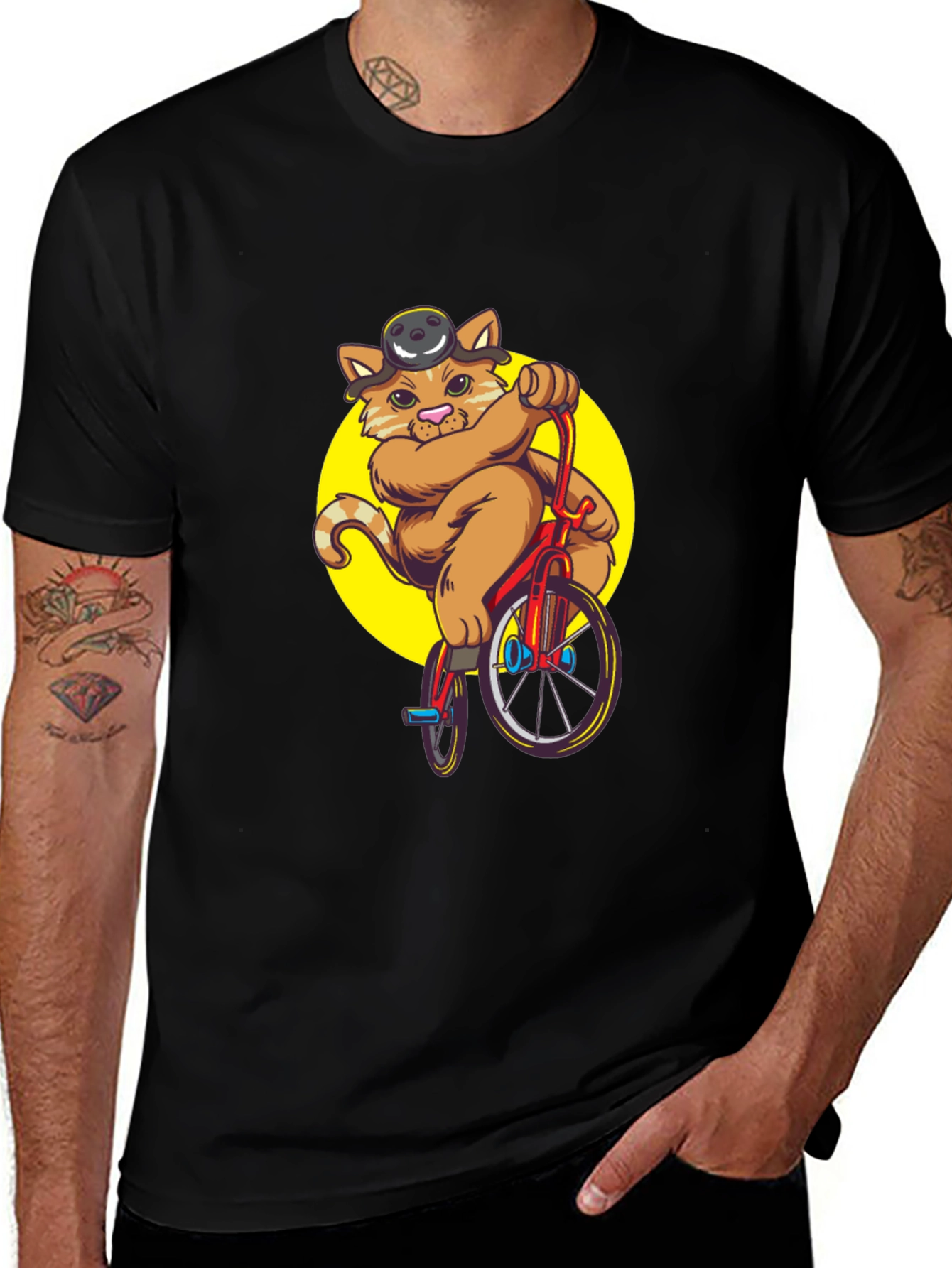 Cat Riding Bicycle T-Shirt