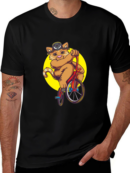 Cat Riding Bicycle T-Shirt