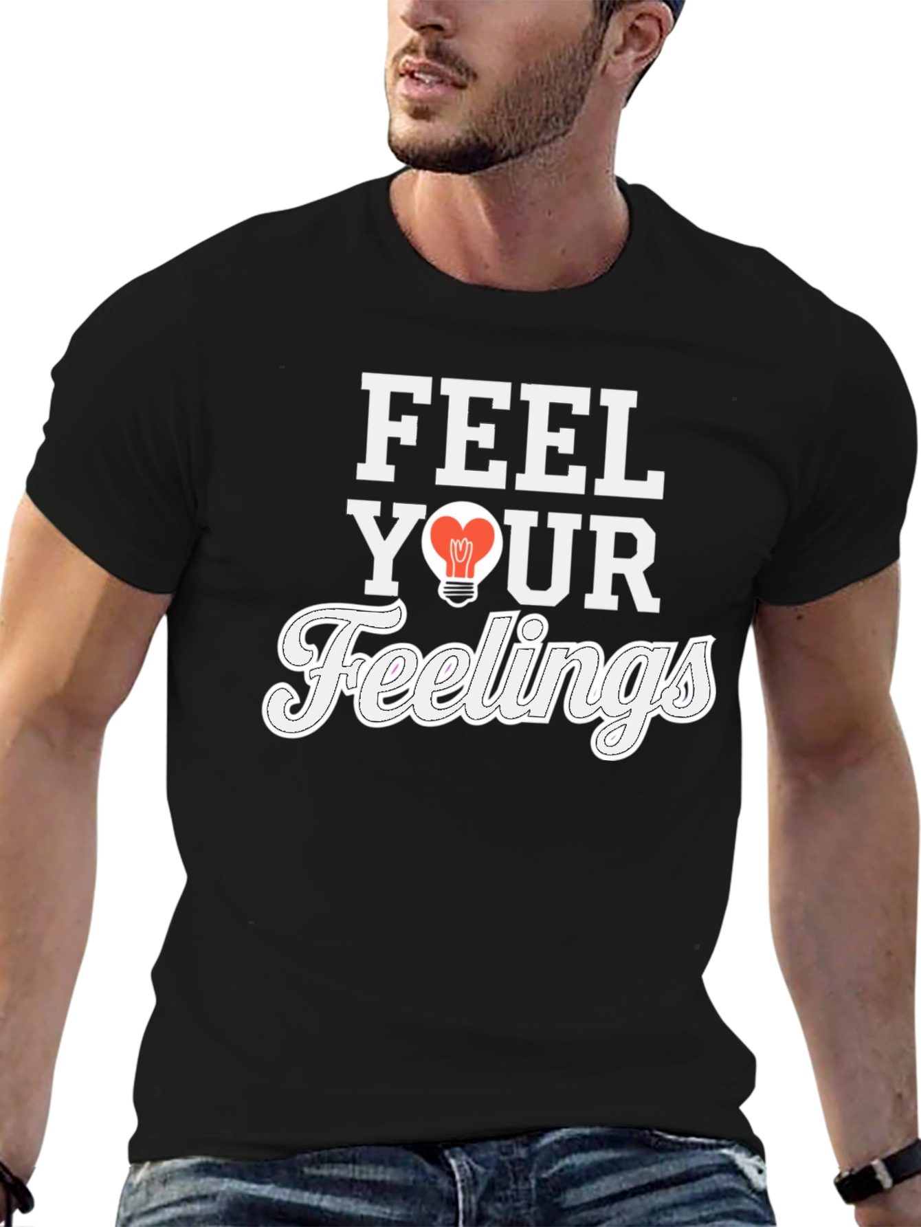 Feel Your Feelings Graphic T-Shirt - Black
