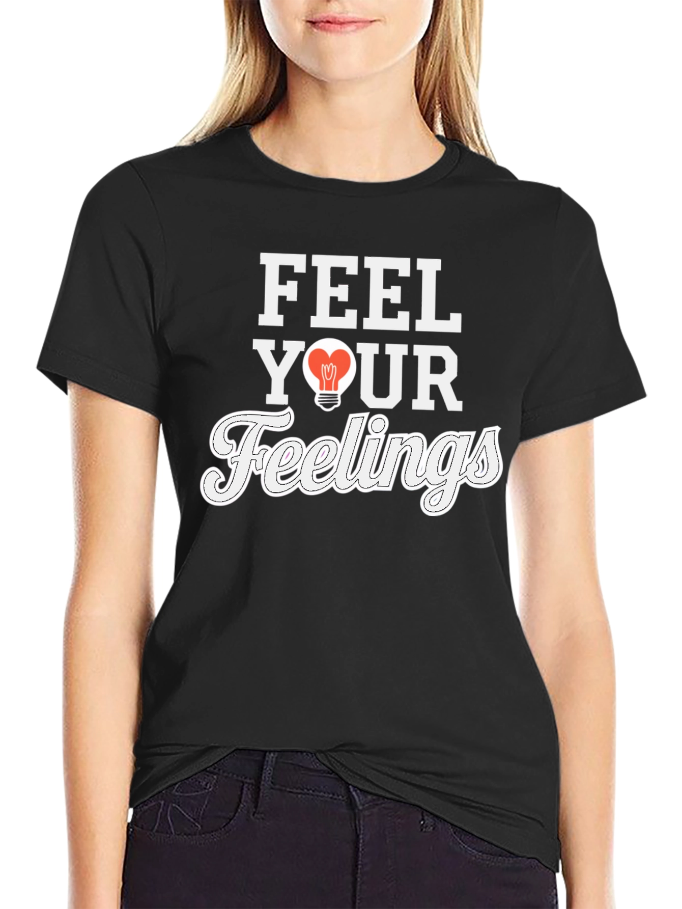 Feel Your Feelings Graphic T-Shirt - Black