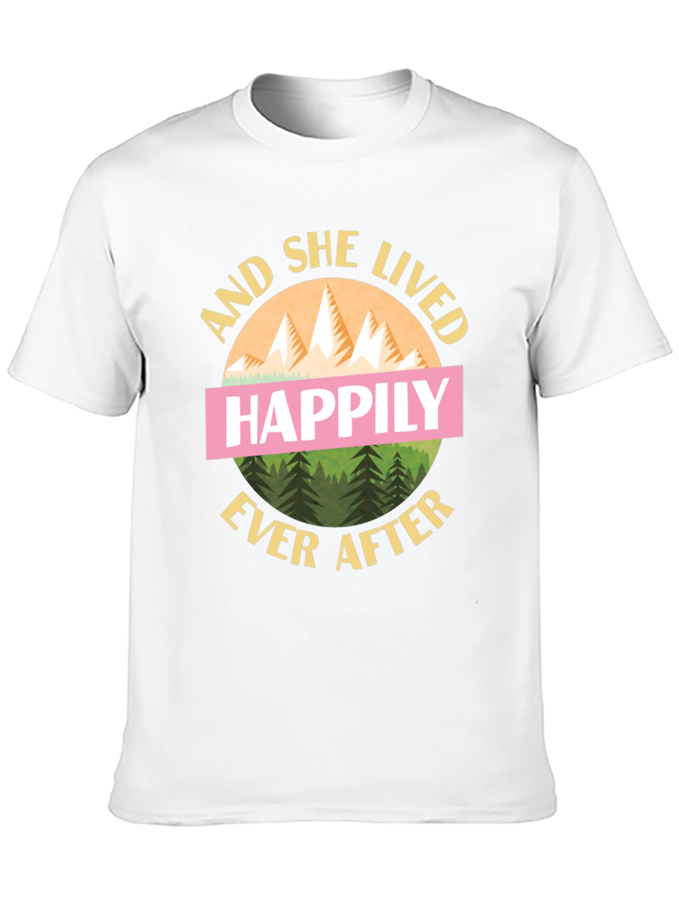 Happily Ever After Graphic Tee - Mountain Design T-Shirt