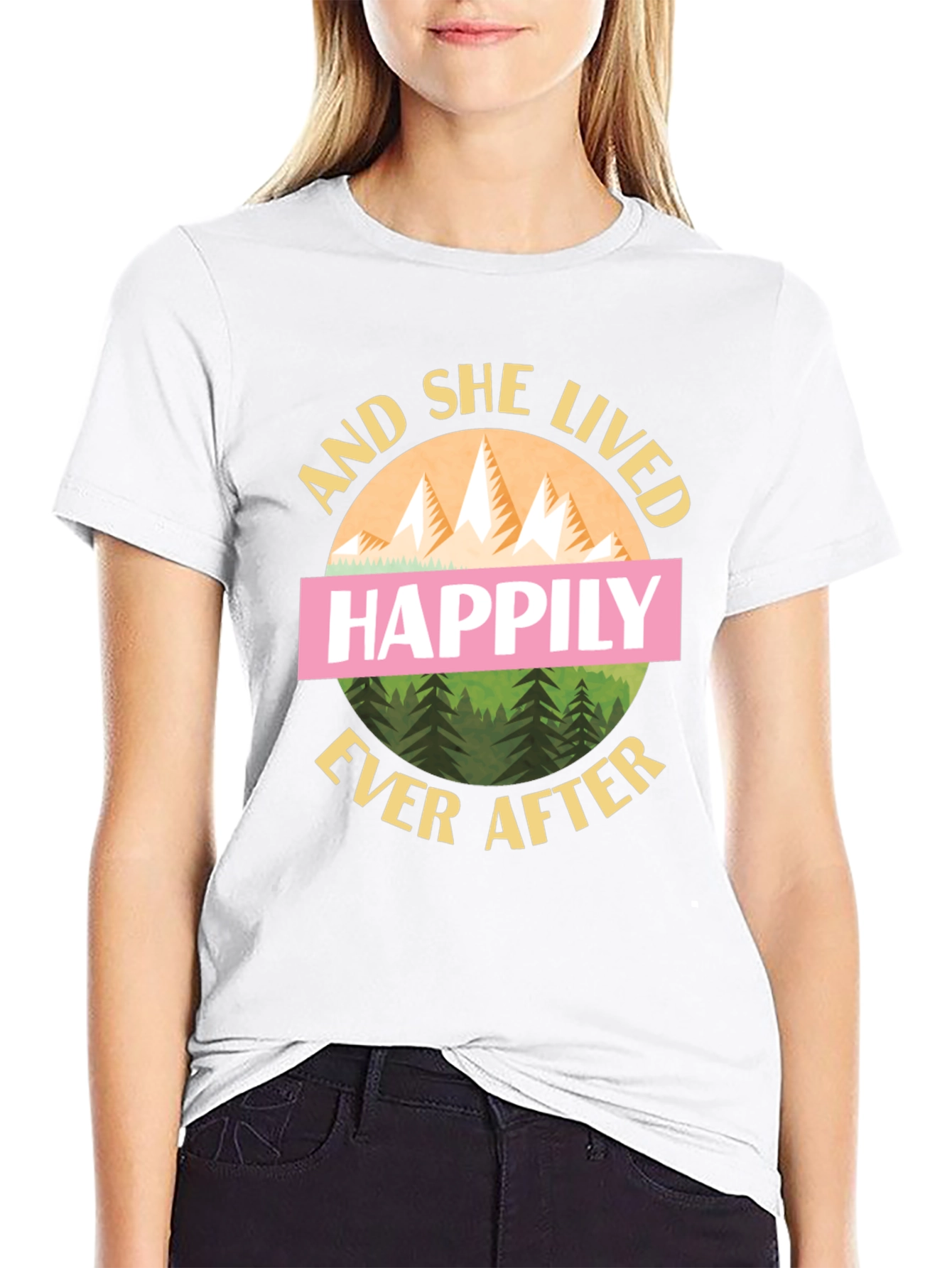 Happily Ever After Graphic Tee - Mountain Design T-Shirt