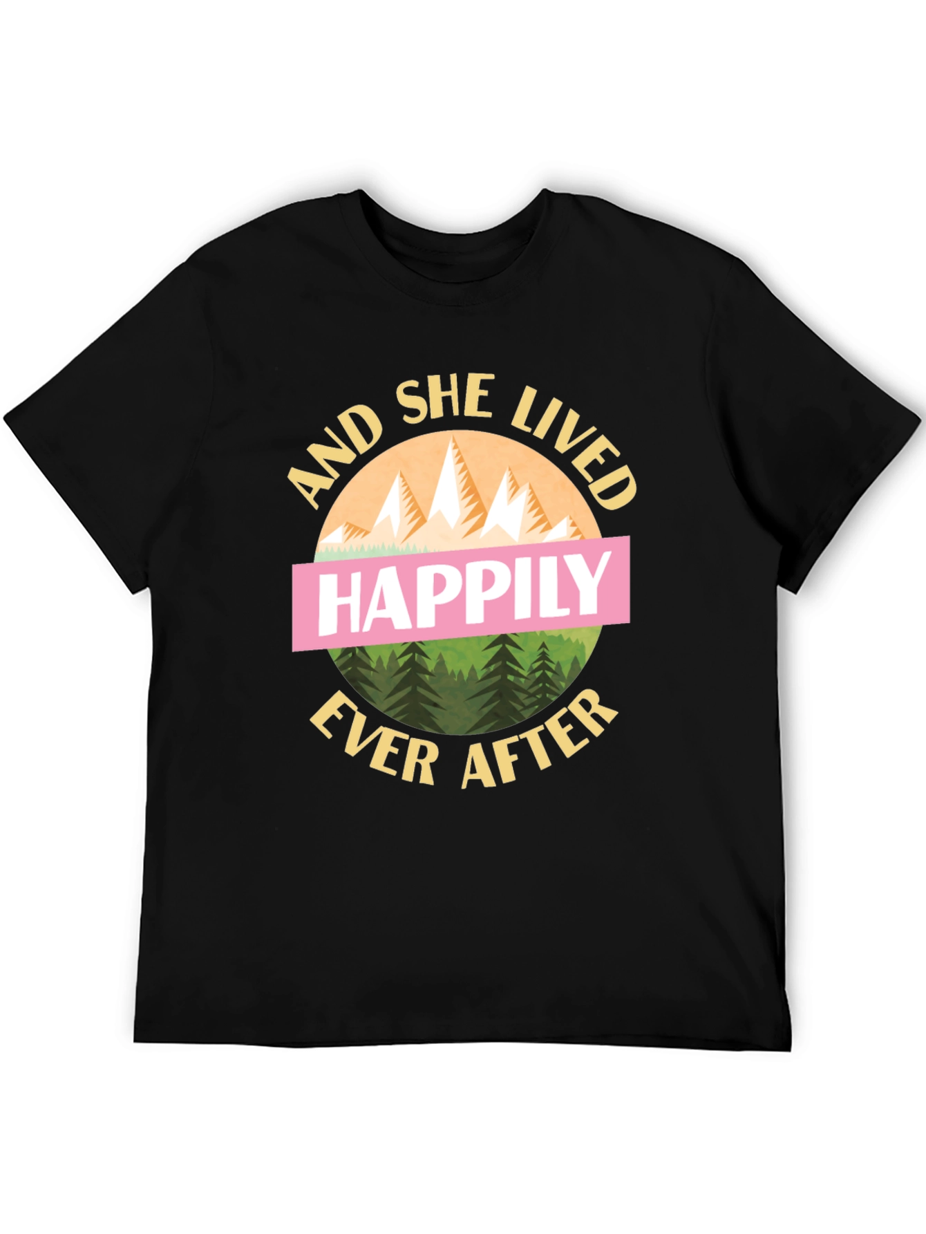 Happily Ever After Graphic Tee - Mountain Design T-Shirt