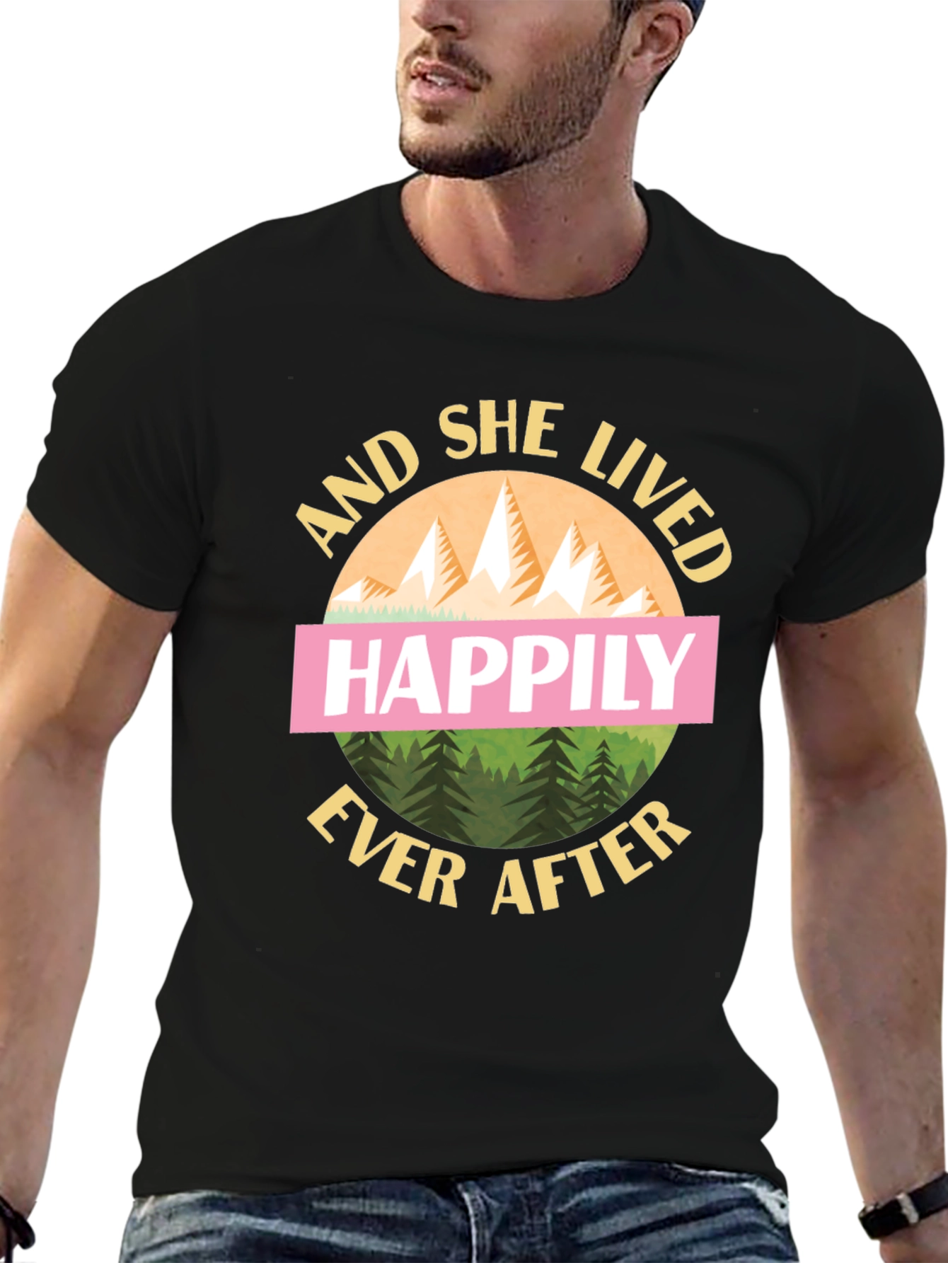 Happily Ever After Graphic Tee - Mountain Design T-Shirt