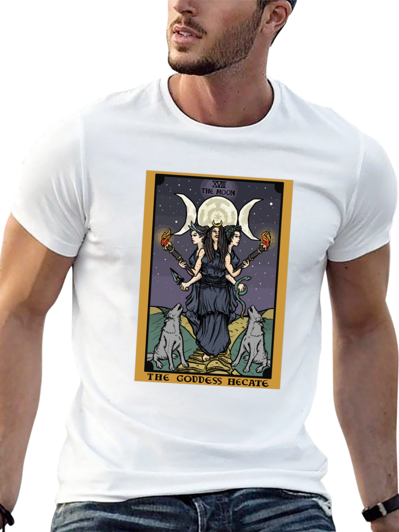 Hecate Tarot Card Graphic Tee - Witchcraft Style