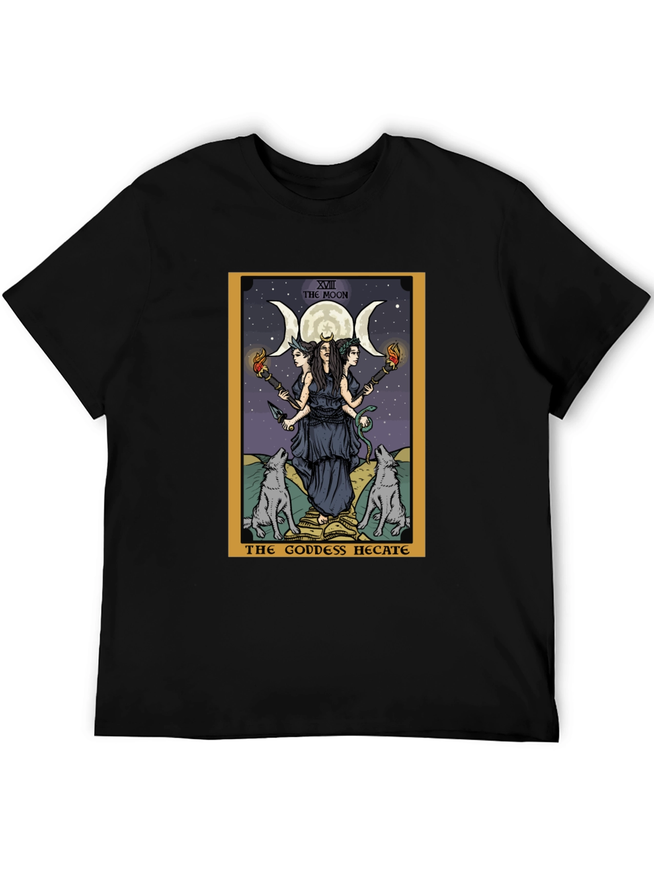 Hecate Tarot Card Graphic Tee - Witchcraft Style