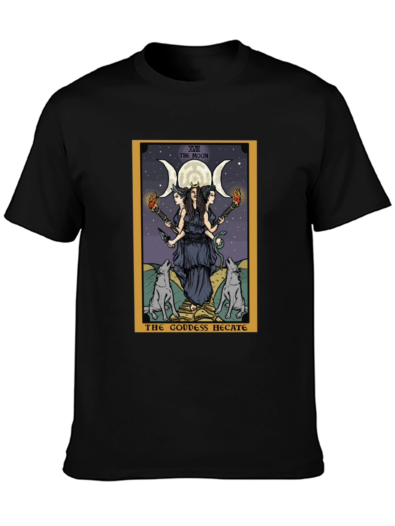 Hecate Tarot Card Graphic Tee - Witchcraft Style
