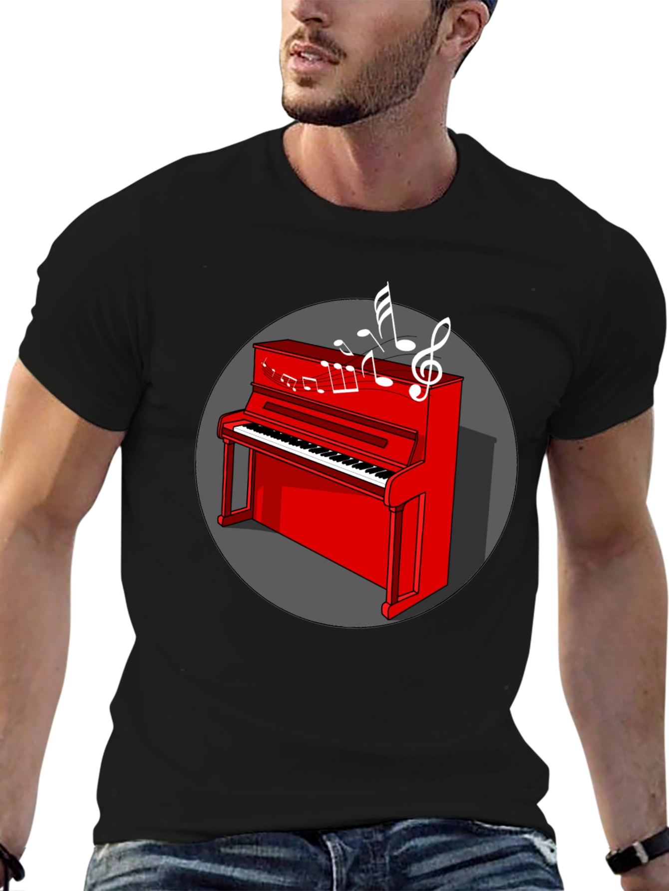 Red Piano Music Lover T-Shirt