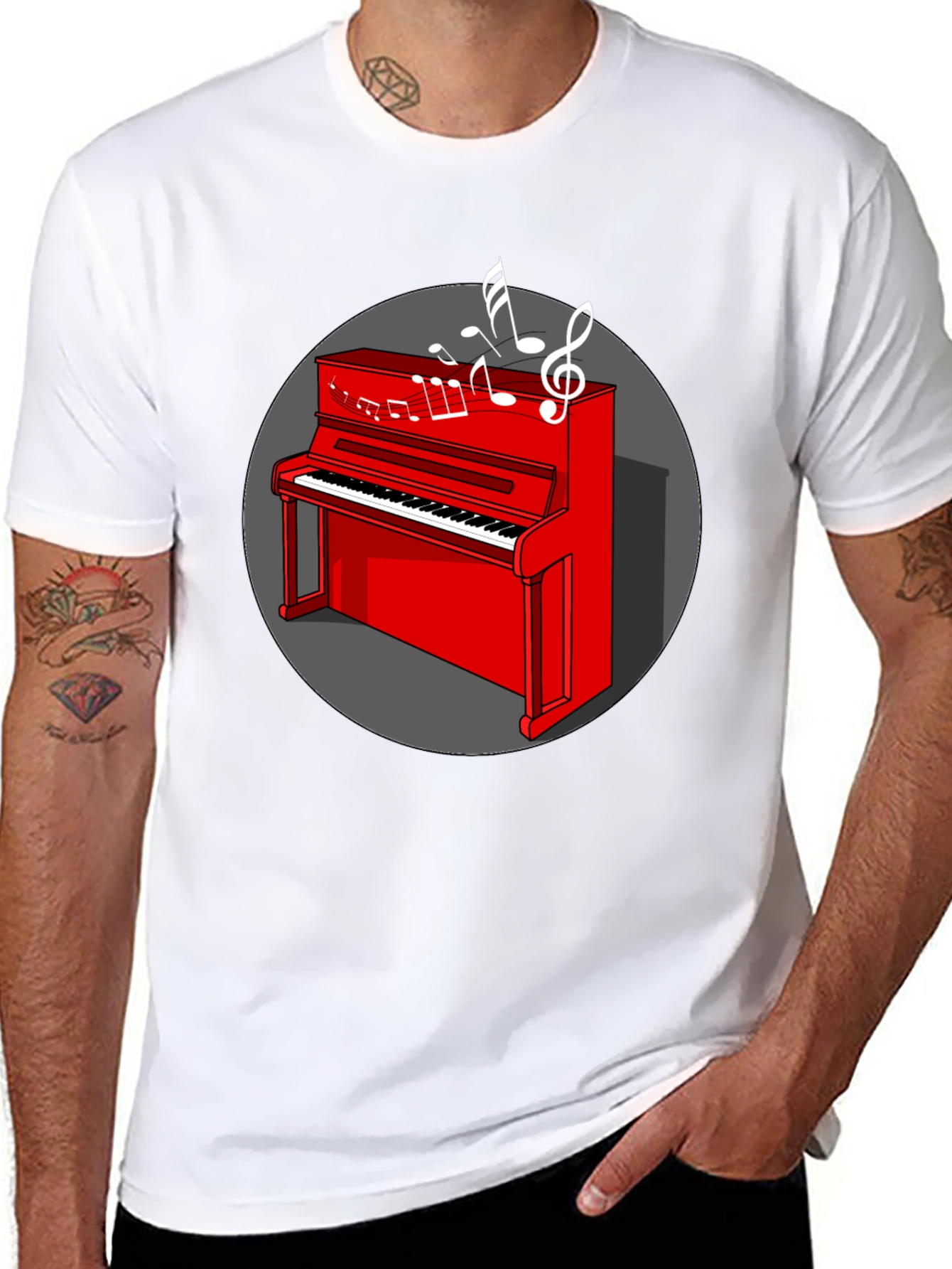 Red Piano Music Lover T-Shirt