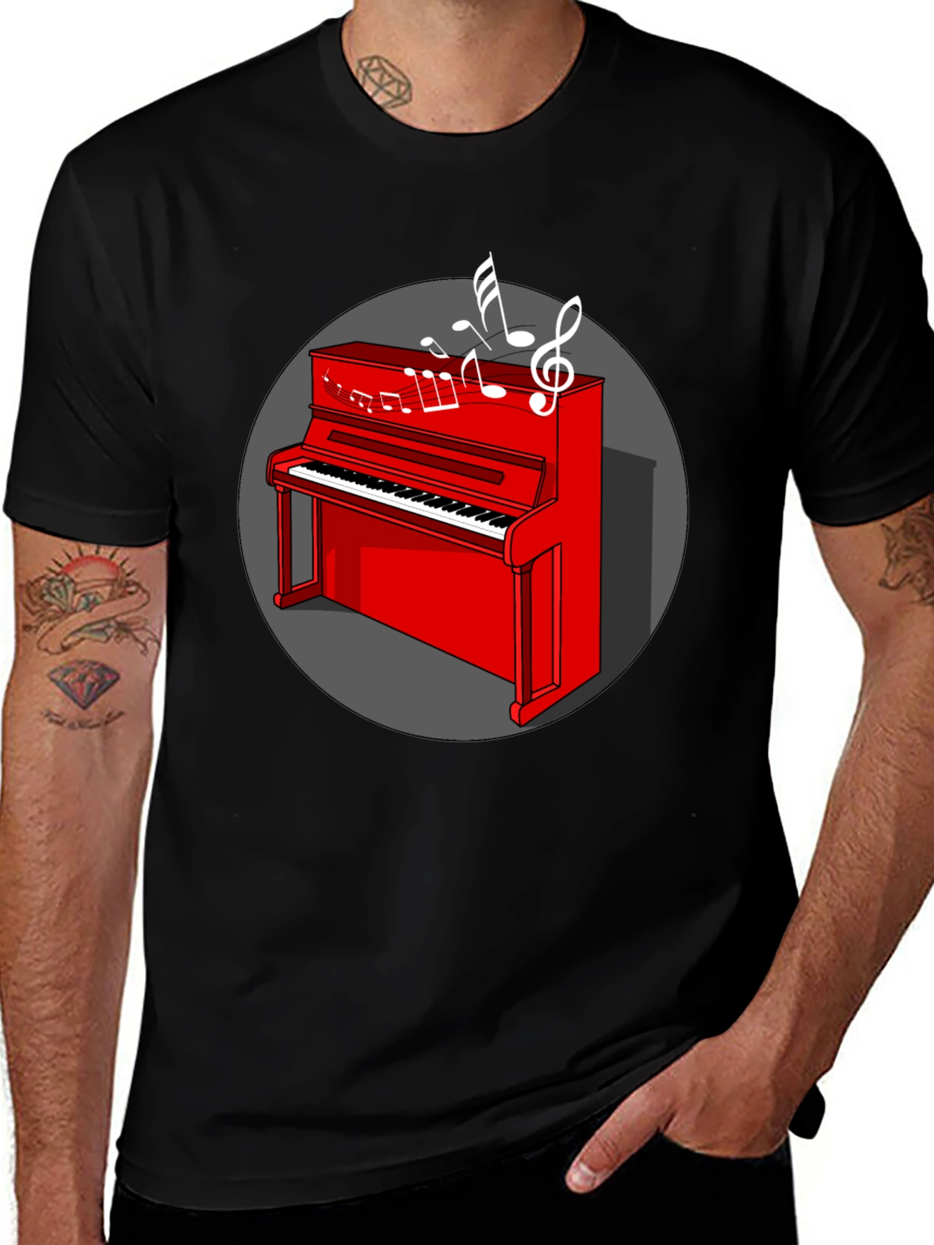 Red Piano Music Lover T-Shirt