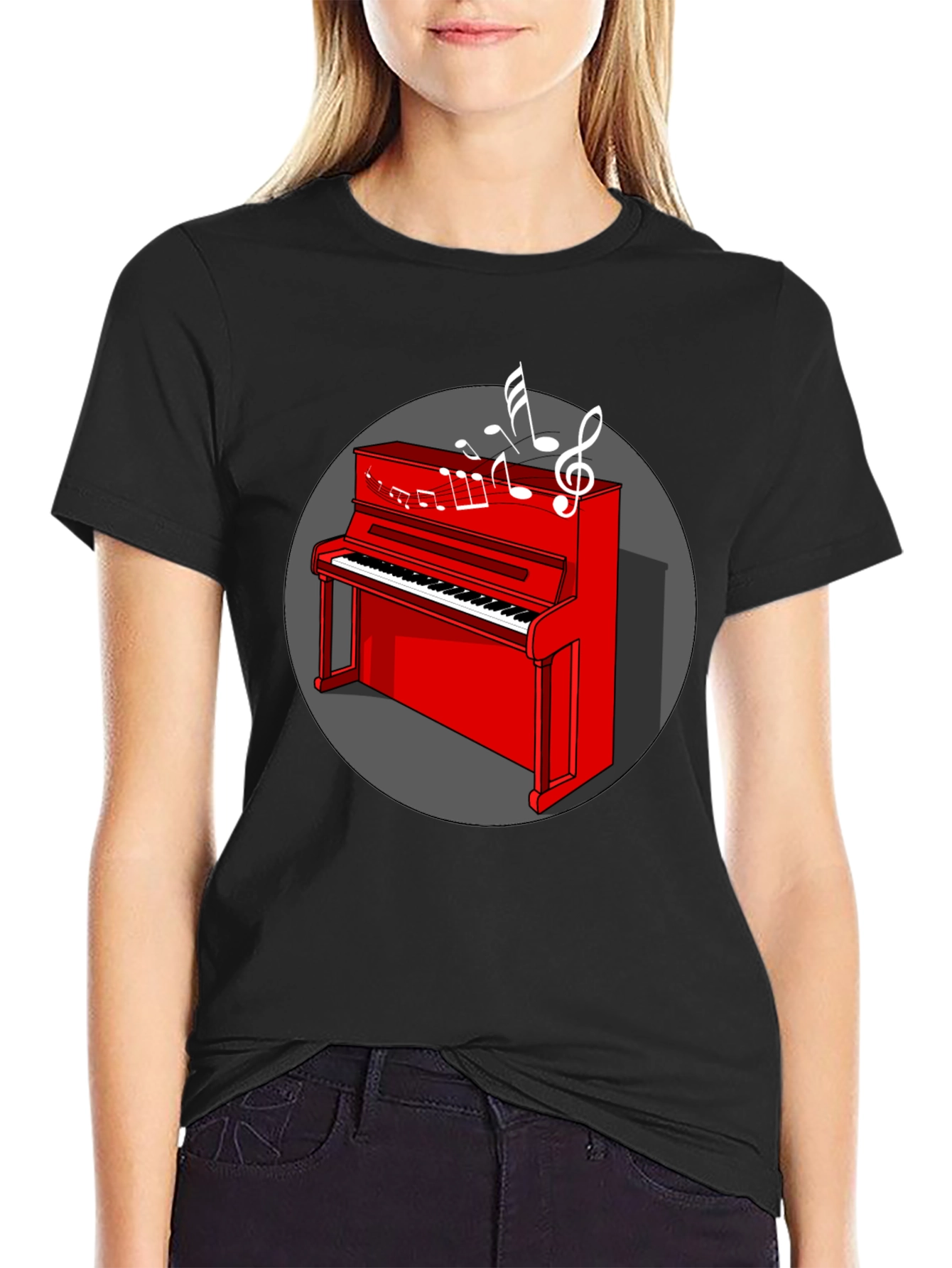 Red Piano Music Lover T-Shirt