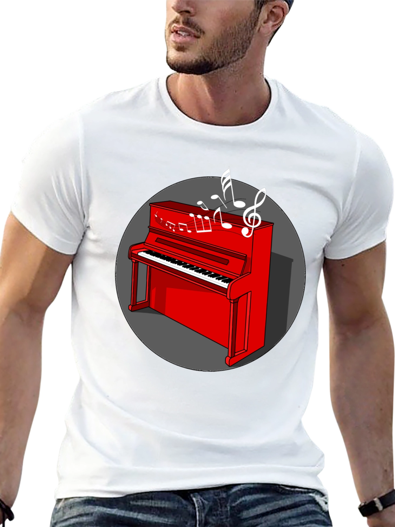 Red Piano Music Lover T-Shirt