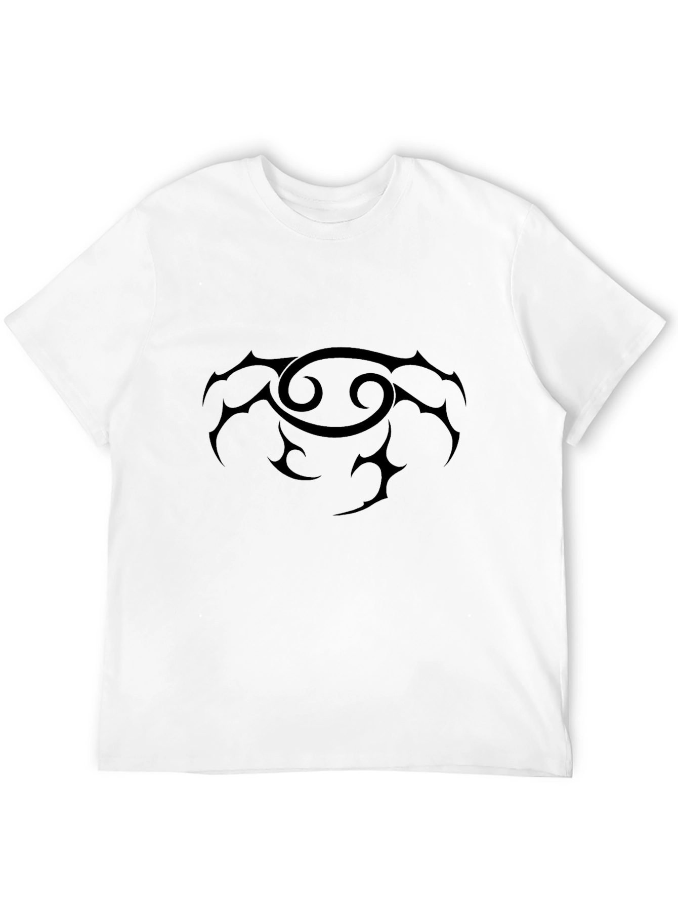 Tribal Cancer Zodiac Black T-Shirt