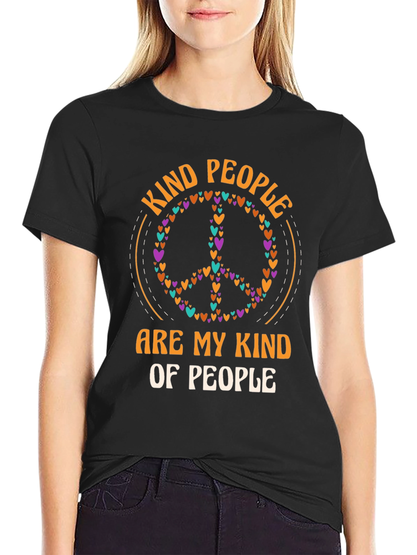 Kind People Heart Peace Sign T-Shirt