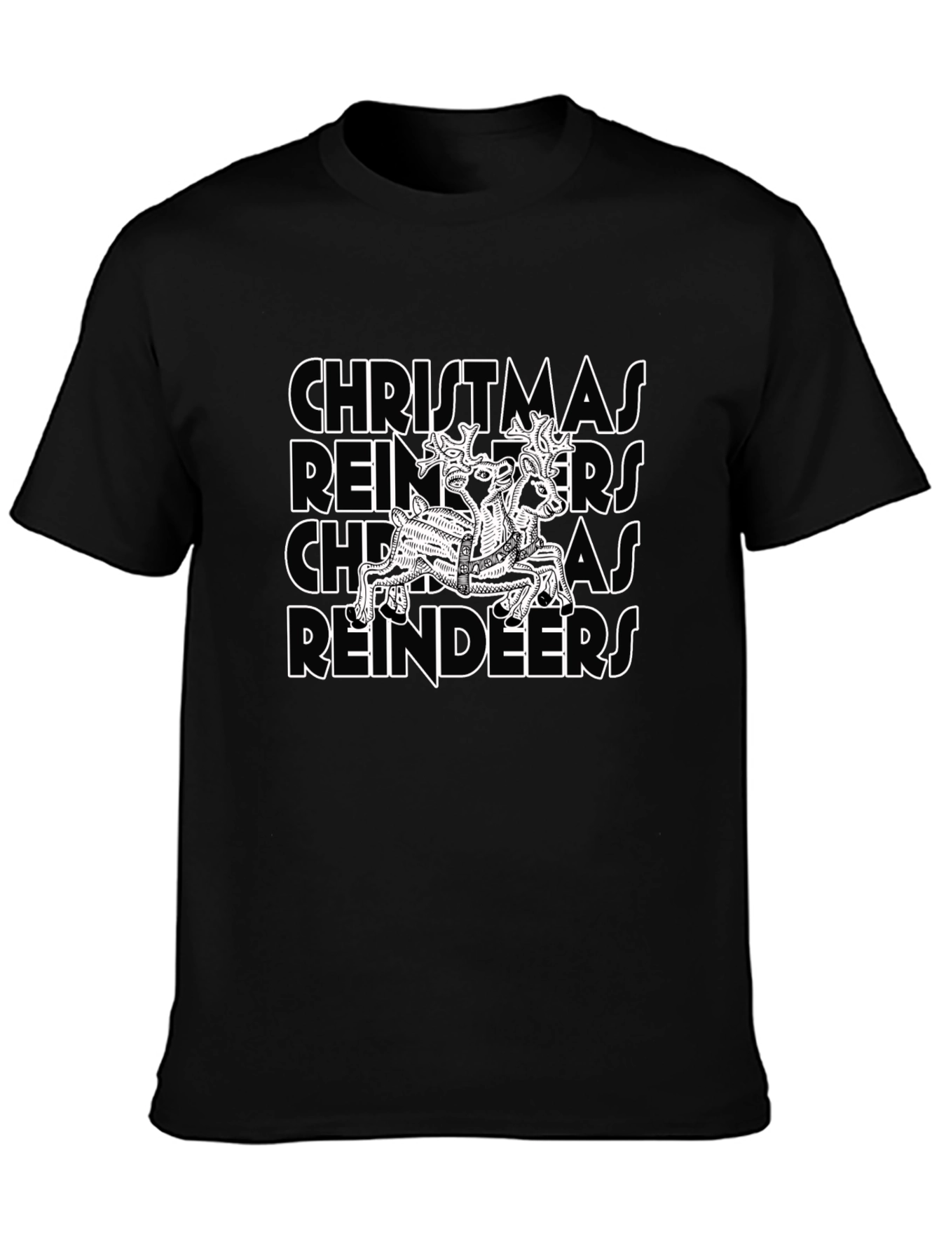 Christmas Reindeers Graphic T-Shirt