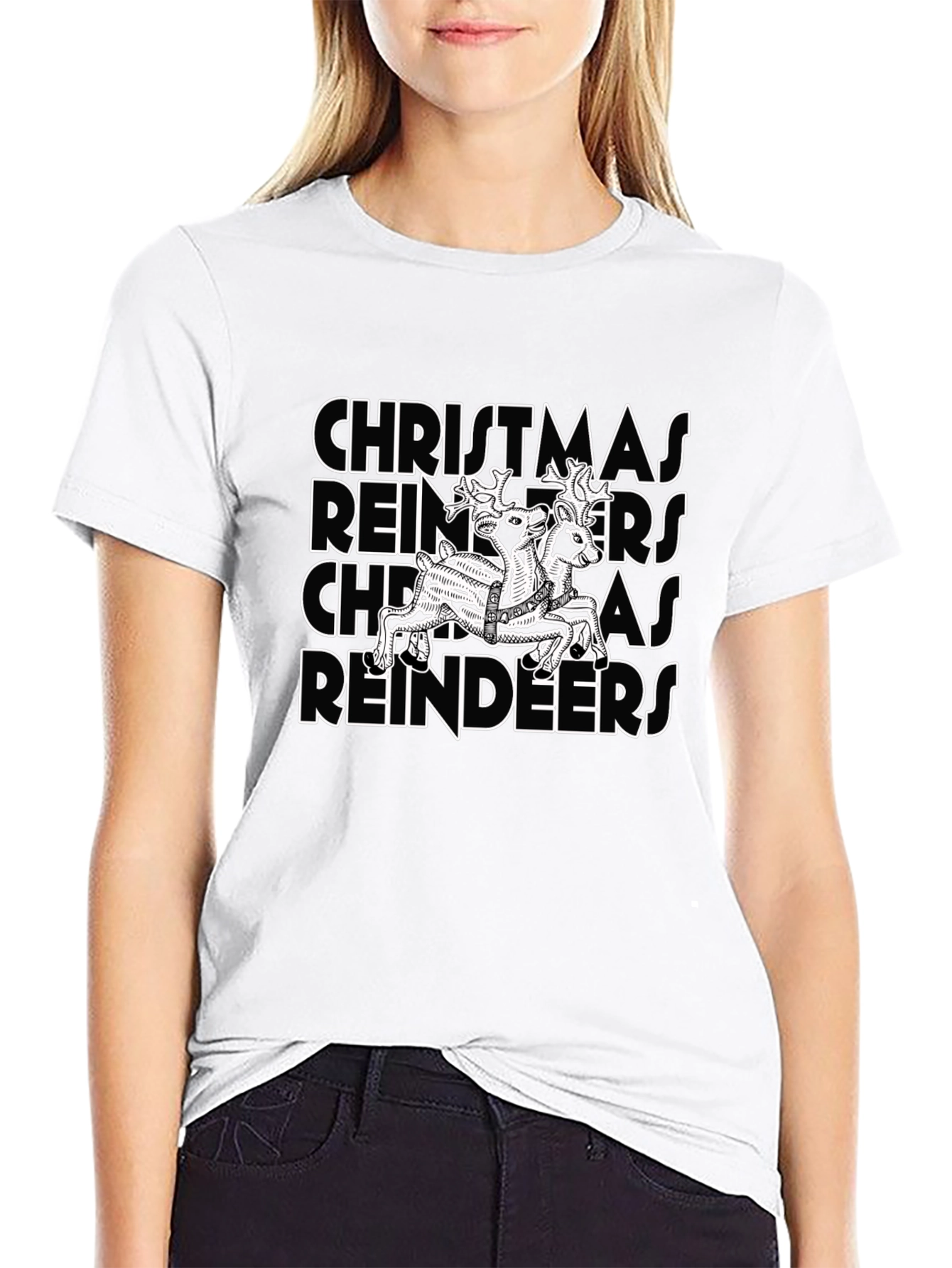 Christmas Reindeers Graphic T-Shirt
