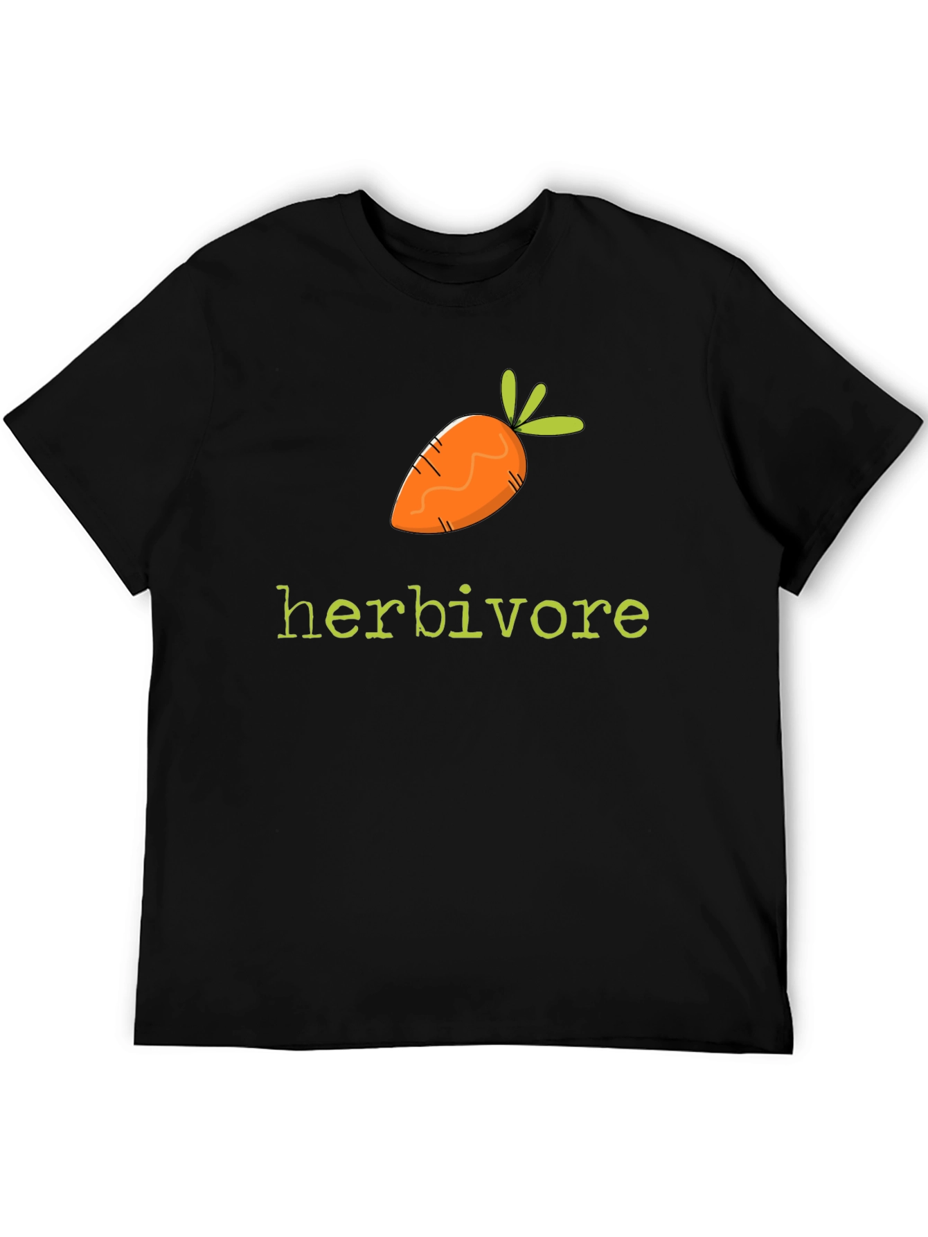 Herbivore Carrot Graphic Tee - Black Cotton T-Shirt
