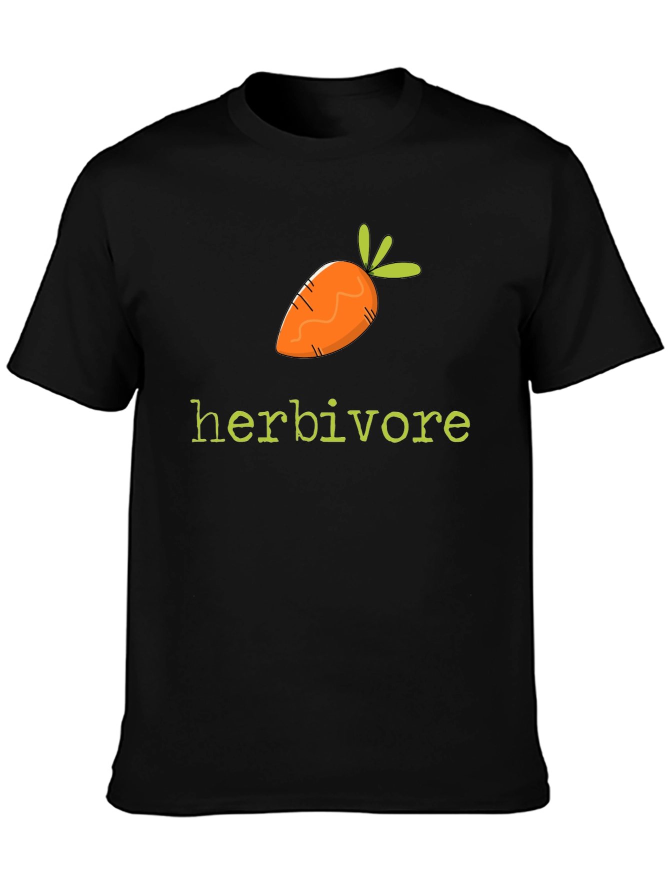 Herbivore Carrot Graphic Tee - Black Cotton T-Shirt