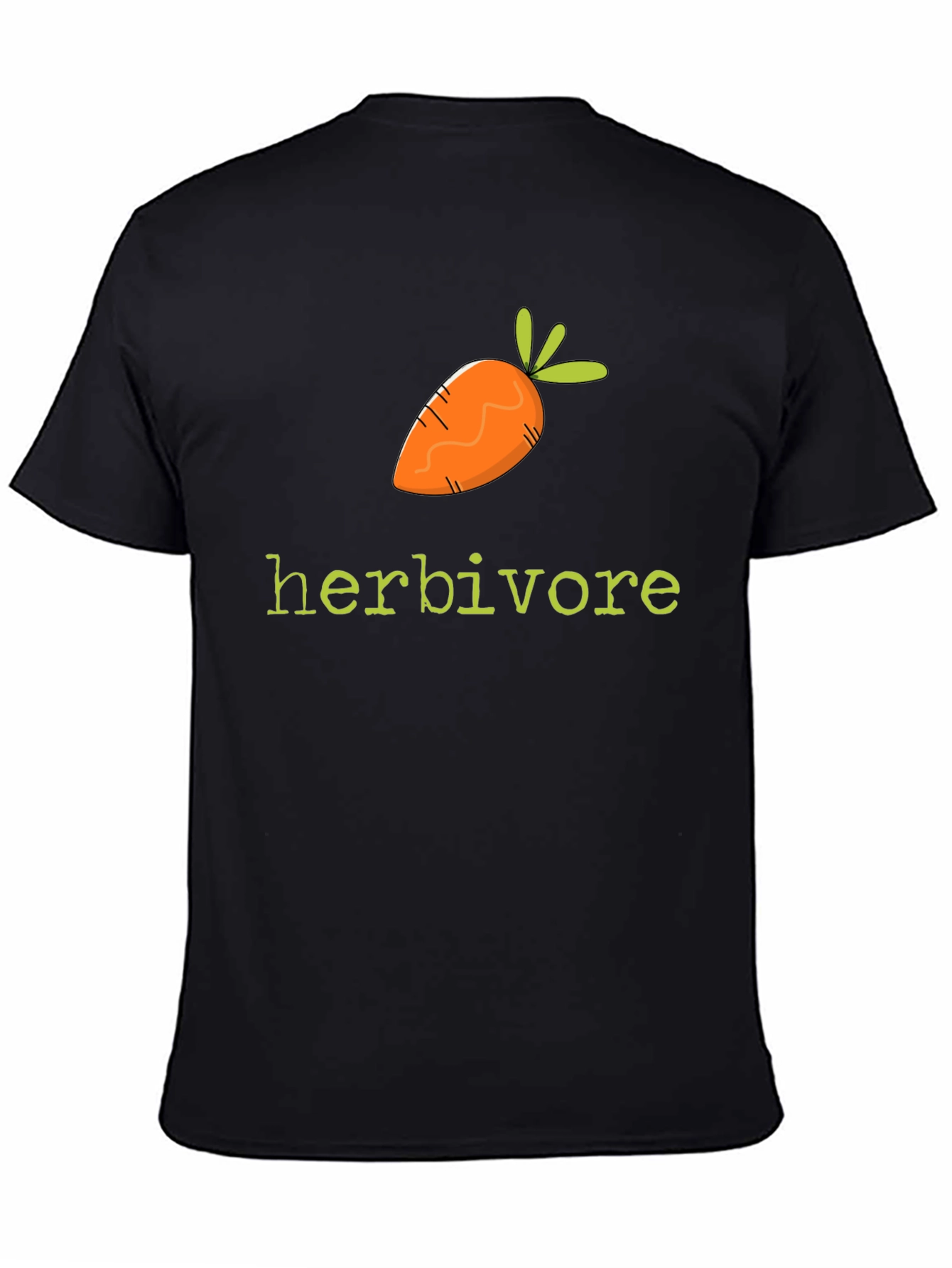 Herbivore Carrot Graphic Tee - Black Cotton T-Shirt