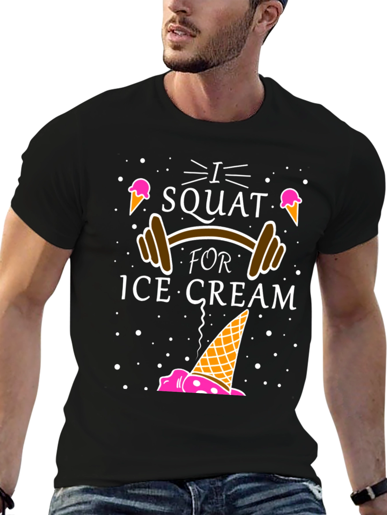 I Squat for Ice Cream Graphic T-Shirt