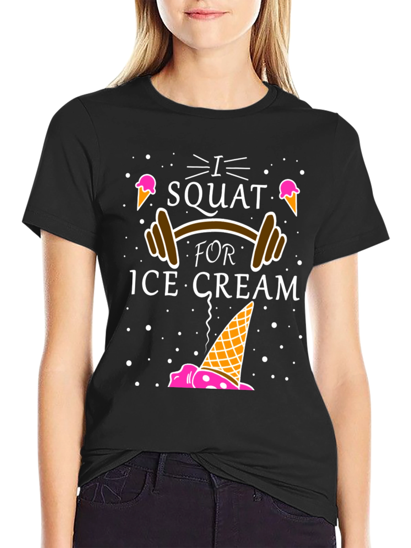 I Squat for Ice Cream Graphic T-Shirt