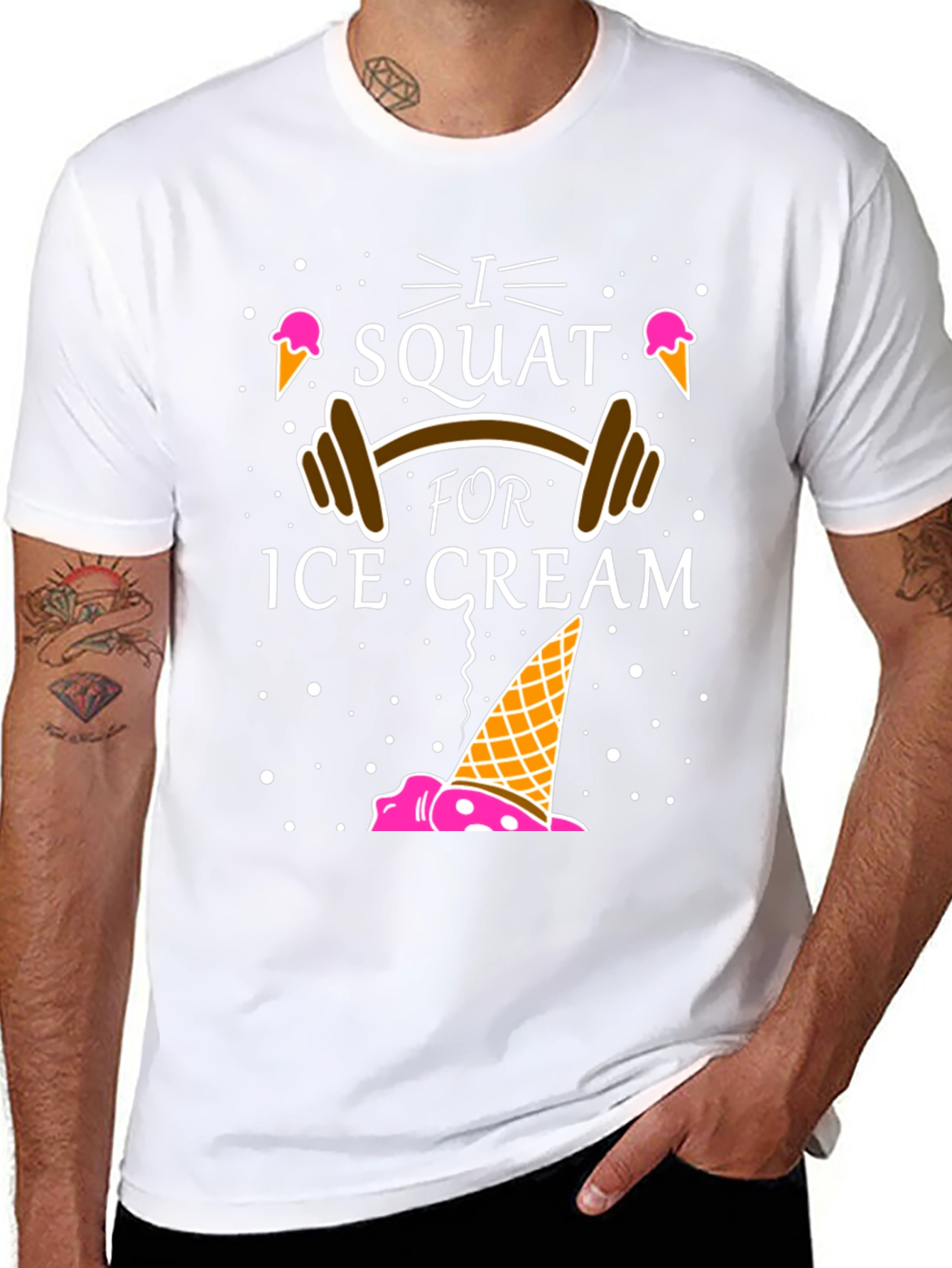 I Squat for Ice Cream Graphic T-Shirt