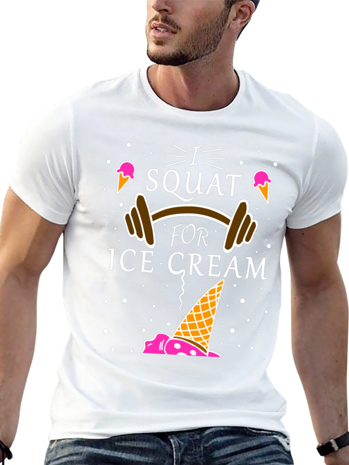 I Squat for Ice Cream Graphic T-Shirt